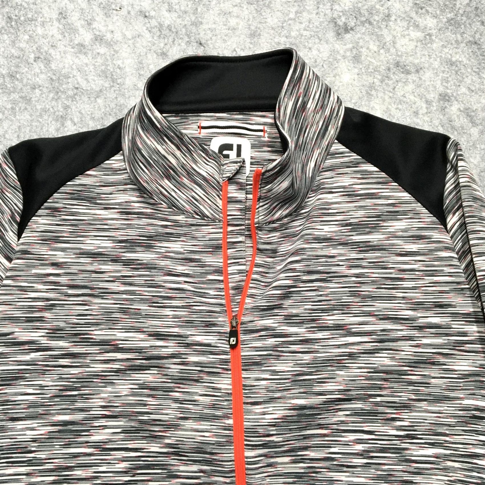 Footjoy FootJoy Pullover Jacket Womens XL Gray Black Red Full Zip Golf Stretch Athletic Size XL / US 12-14 / IT 48-50 - 4 Thumbnail