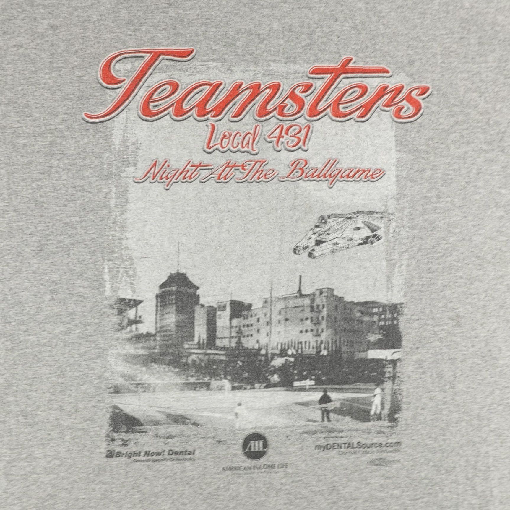Vintage VINTAGE Teamsters Union Shirt Mens 2XL Gray Bayside Local 431 Millenium Falcon Work Shirt Size US XXL / EU 58 / 5 - 6 Thumbnail