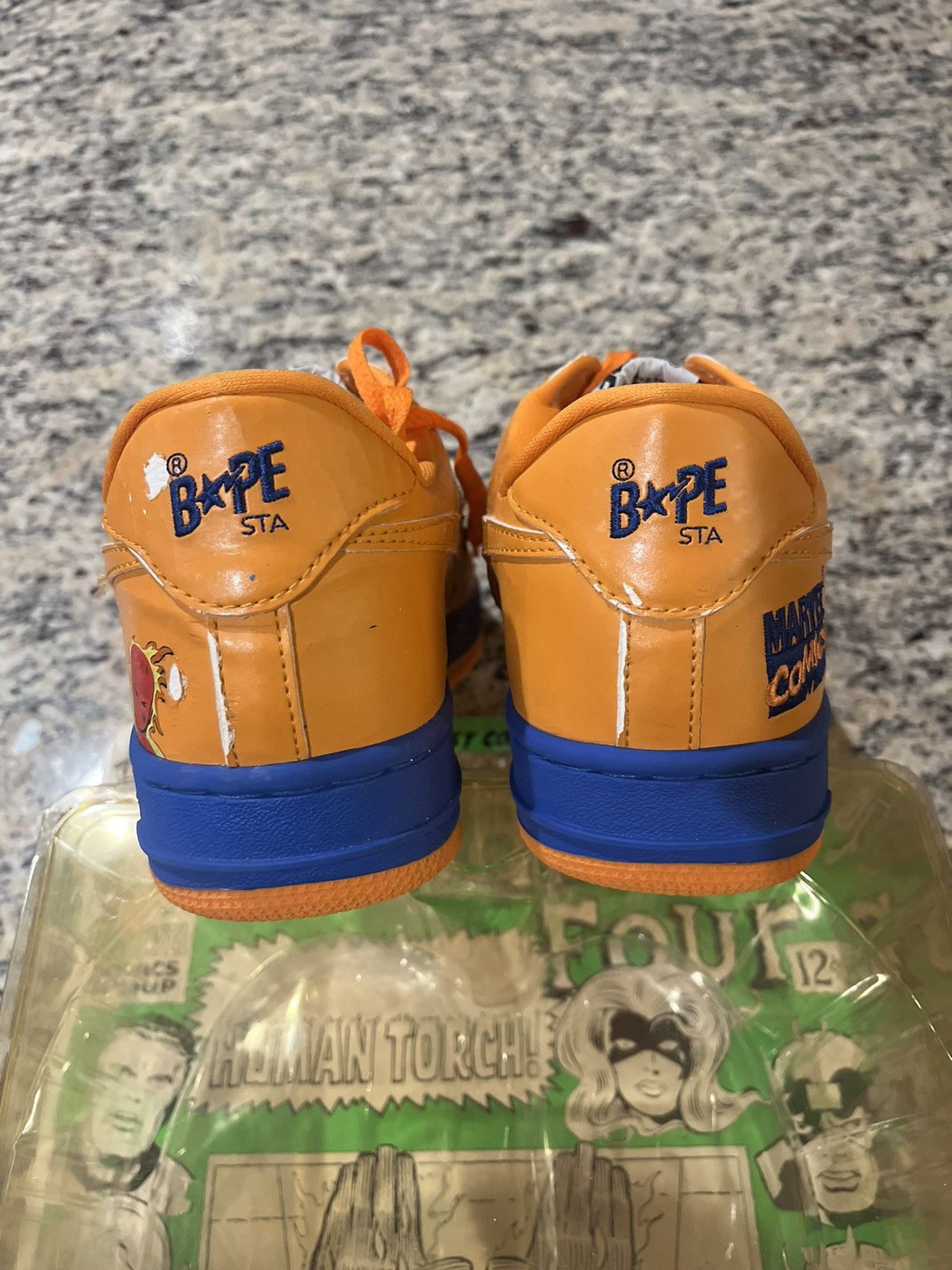Bape × Marvel Comics Bape x Marvel Human Torch Bapesta Size US 10.5 / EU 43-44 - 6 Thumbnail