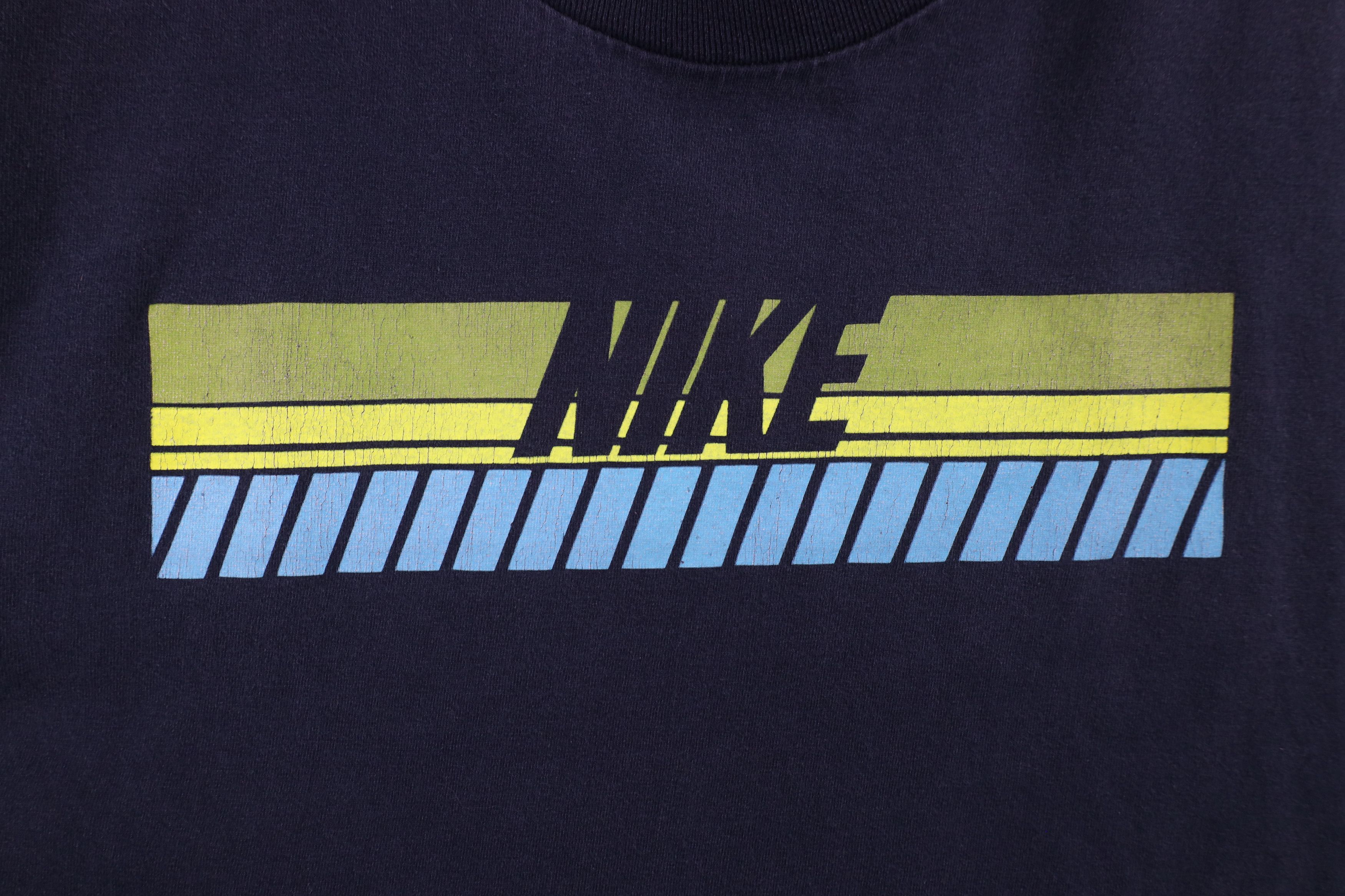 Nike × Vintage Vintage Nike Spell Block Letter Short Sleeve T-Shirt Blue Size US L / EU 52-54 / 3 - 4 Thumbnail