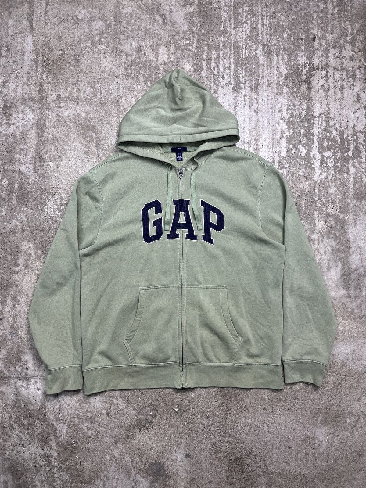 Gap × Vintage GAP PASTEL GREEN RARE Y2K VINTAGE ZIP HOODIE - 1351 Size US XL / EU 56 / 4 - 1 Thumbnail
