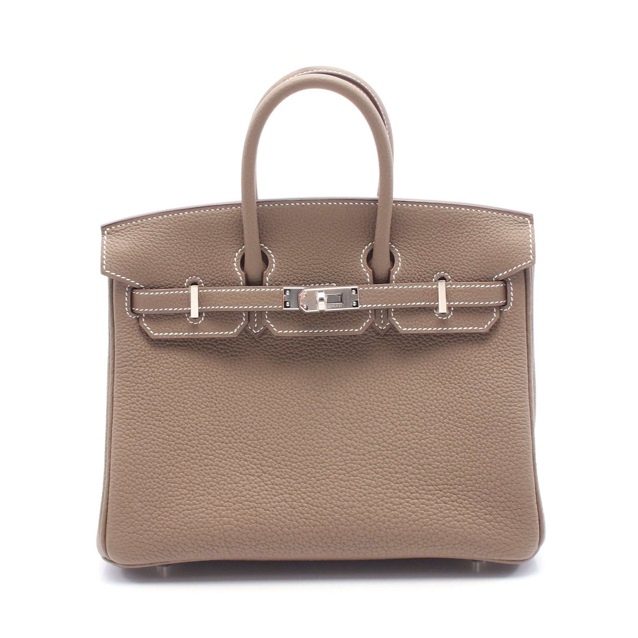 Hermes Hermes Birkin 25 Etoupe Handbag Togo Gray Brown Silver Hardware B Stamp Size ONE SIZE - 1 Thumbnail