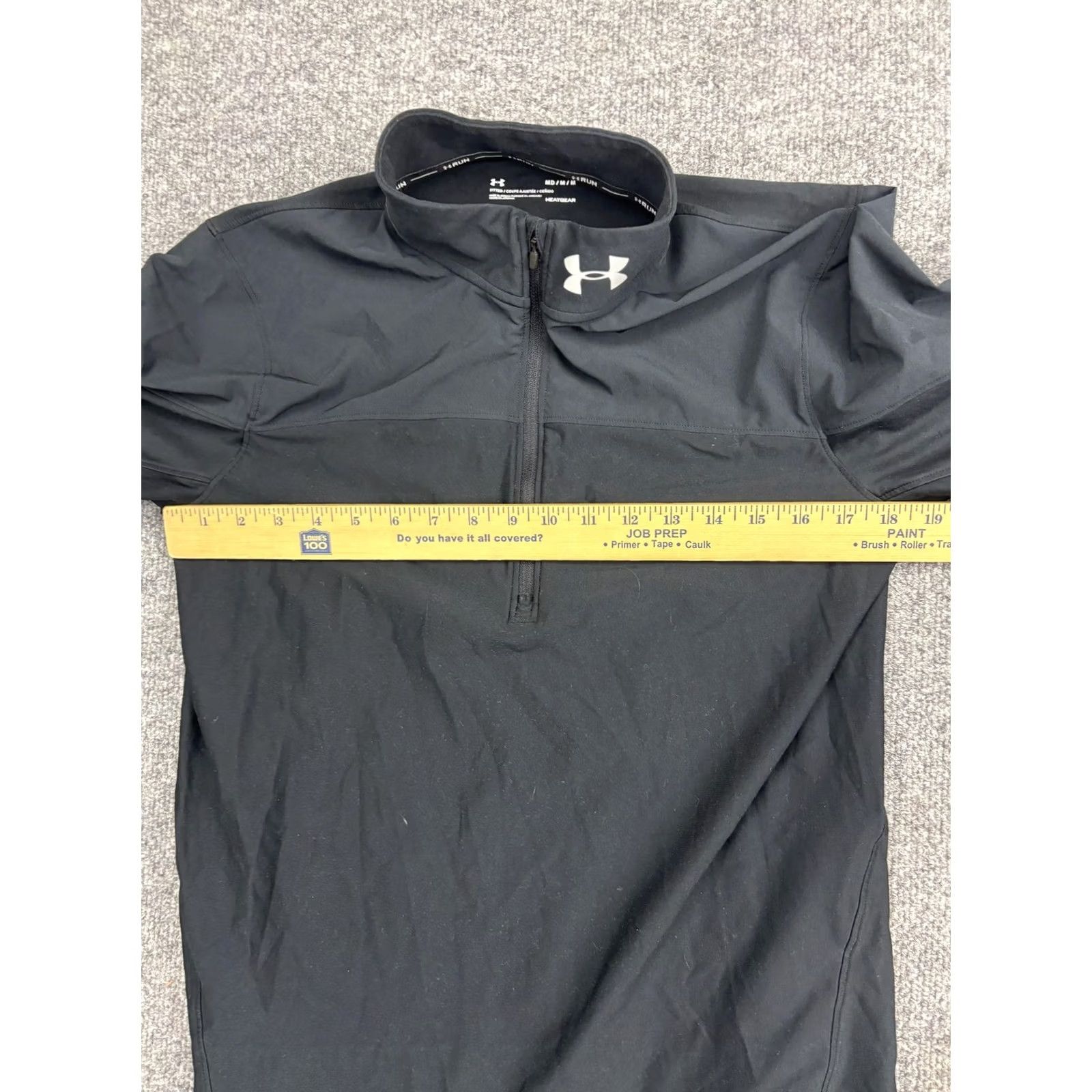 Under Armour Under Armour HeatGear Pullover Mens M 1/4 Zip Long Sleeve Running Shirt Black Size US M / EU 48-50 / 2 - 4 Thumbnail