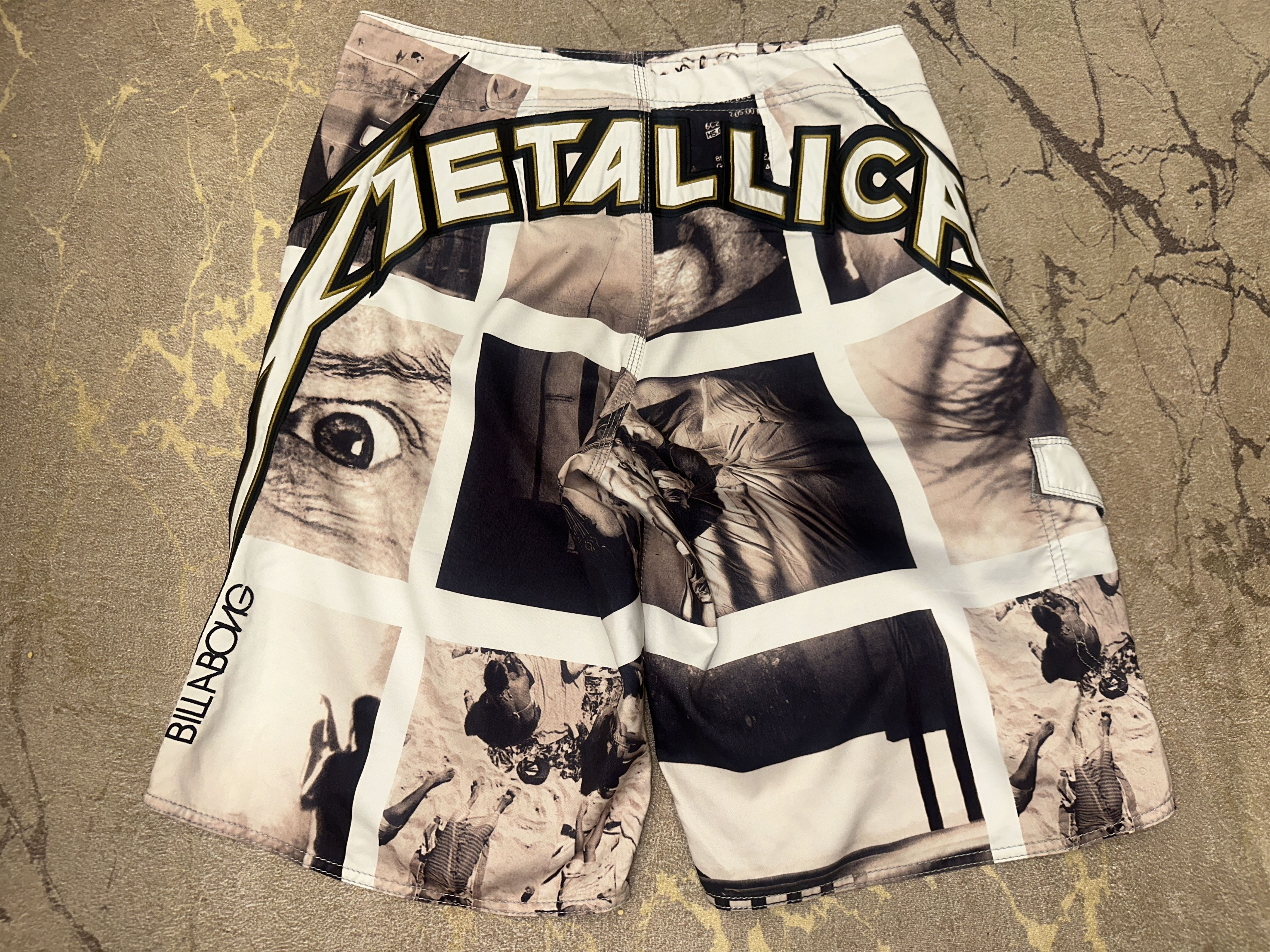 Billabong Limited Edition Billabong Metallica Board Shorts Size 33 Size US 33 - 8 Thumbnail