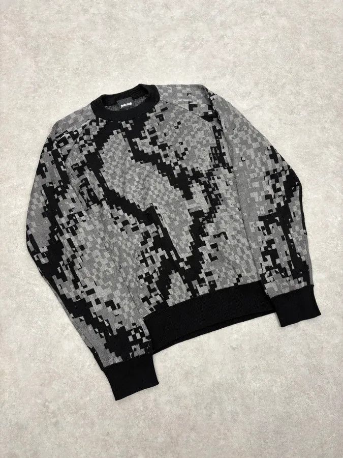 Just Cavalli AW2019 Cavalli Pixel Map Black Sweater Size US S / EU 44-46 / 1 - 4 Thumbnail