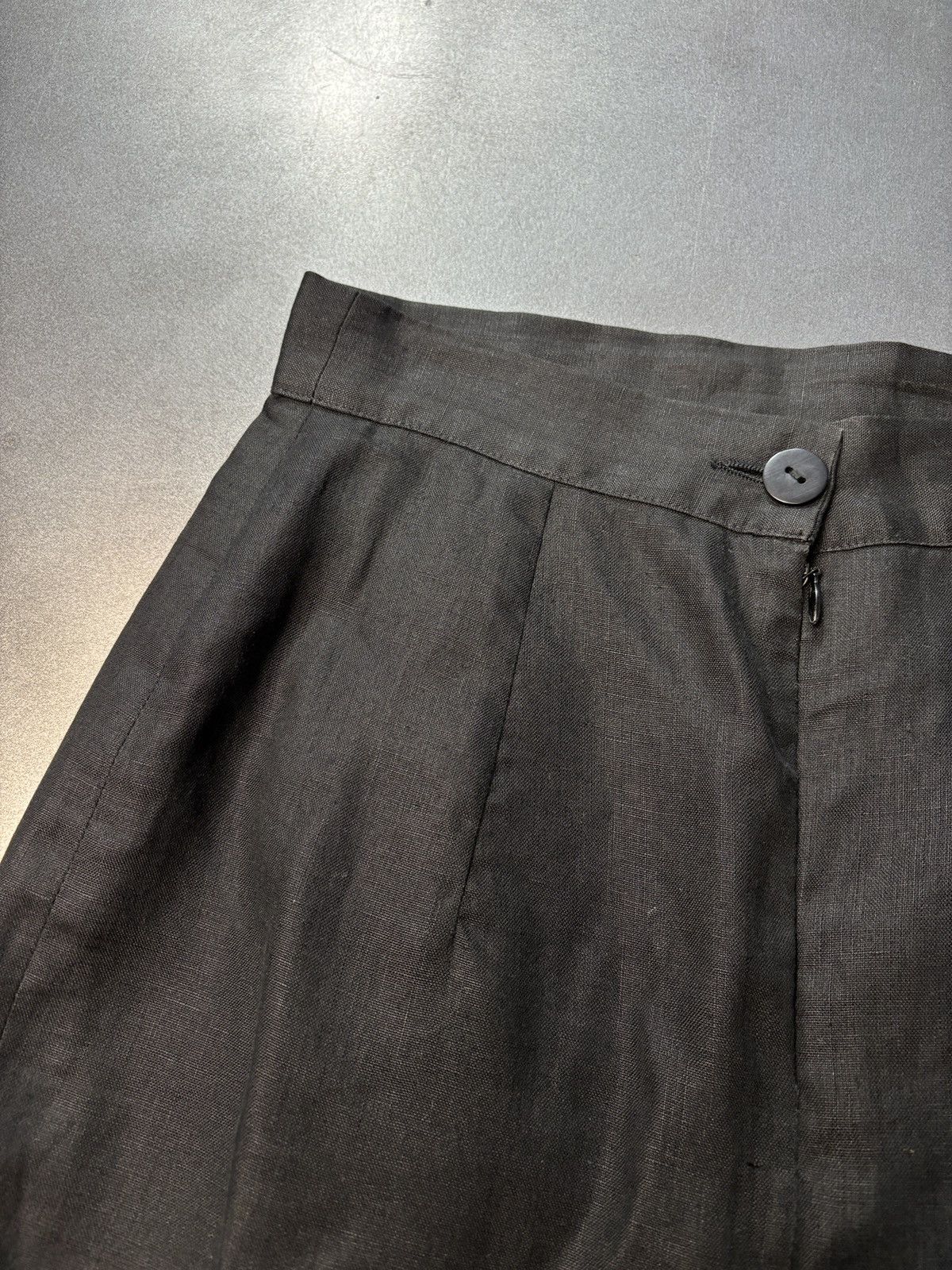 GianMarco Venturi × Vintage Vintage Gian Marco Venturi Mini Skirt 90s Linen Skirt Short Size 27" / US 4 / IT 40 - 4 Thumbnail