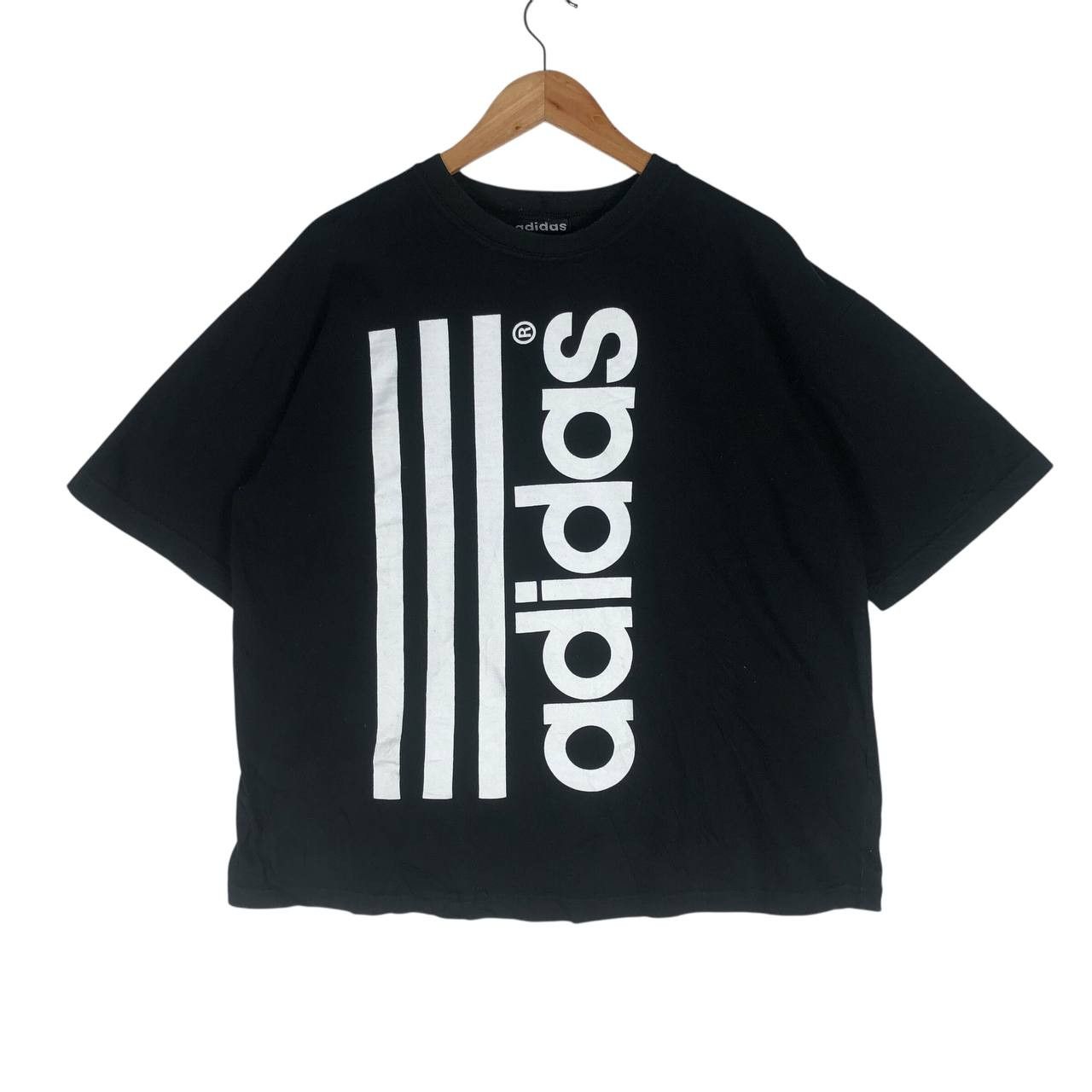Adidas × Vintage Vintage Adidas Big Logo Baggy Striped T-shirt Size US M / EU 48-50 / 2 - 1 Thumbnail