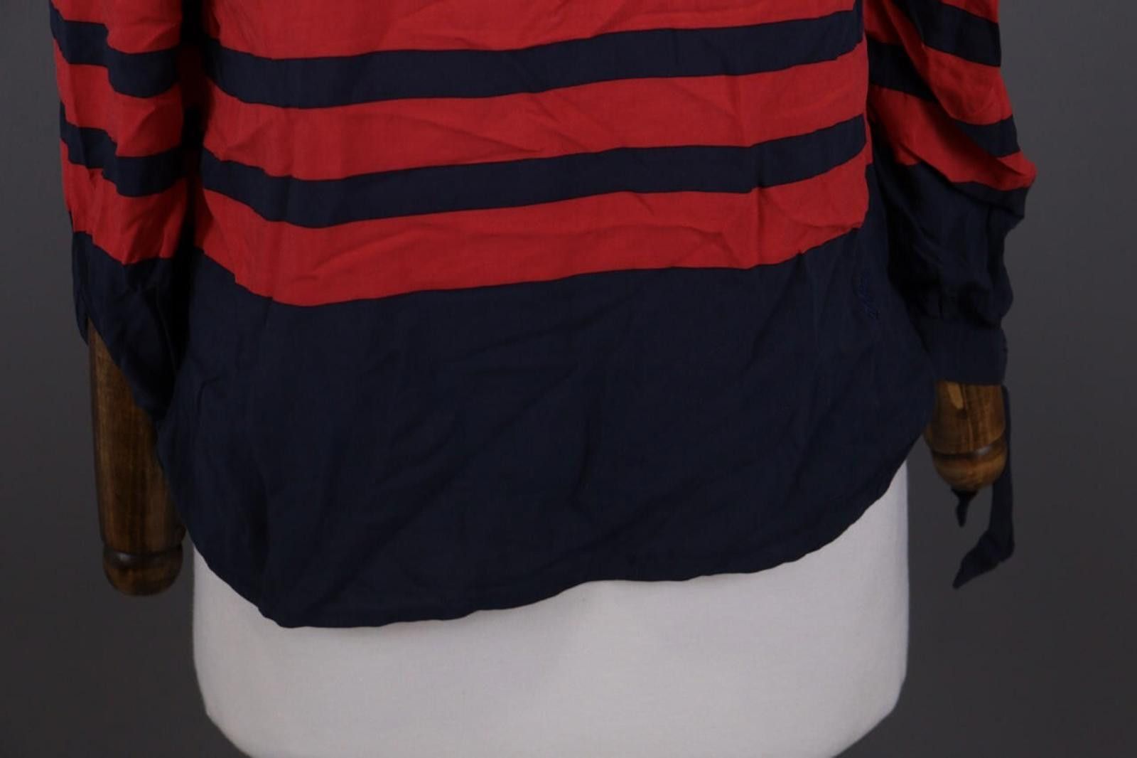 Designer Emily Van Den Bergh Black Striped Blouse Shirt Sz 36 / S Size M / US 6-8 / IT 42-44 - 3 Thumbnail