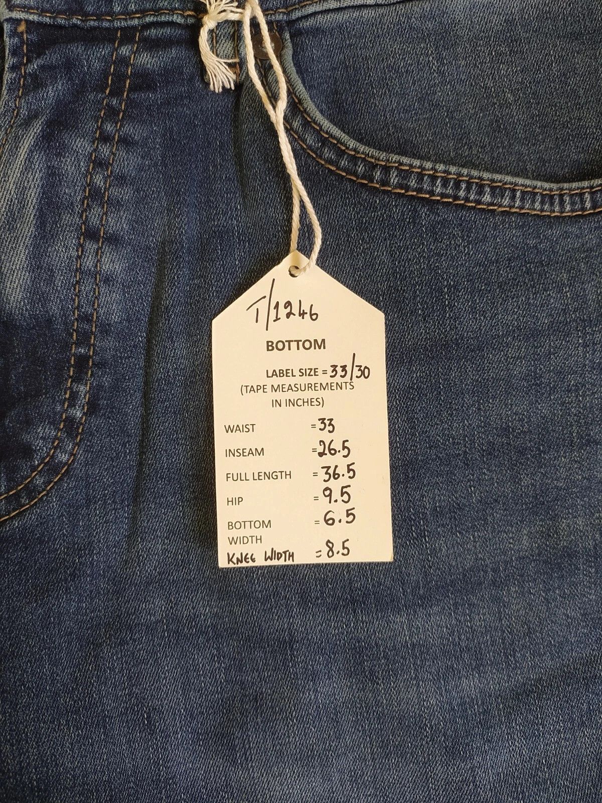 Hugo Boss HUGO BOSS RE.MAINE Regular fit men's Jeans T 1246 Size US 33 - 6 Thumbnail