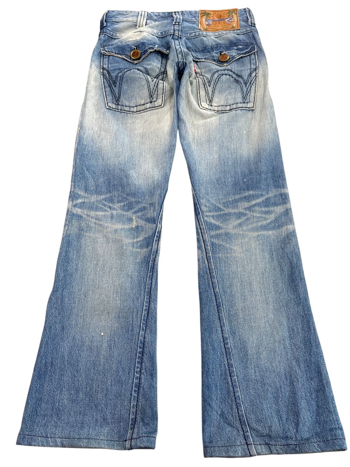 Edwin Edwin Faded Wash Distressed Style Bootcut Jeans Size US 30 / EU 46 - 3 Thumbnail