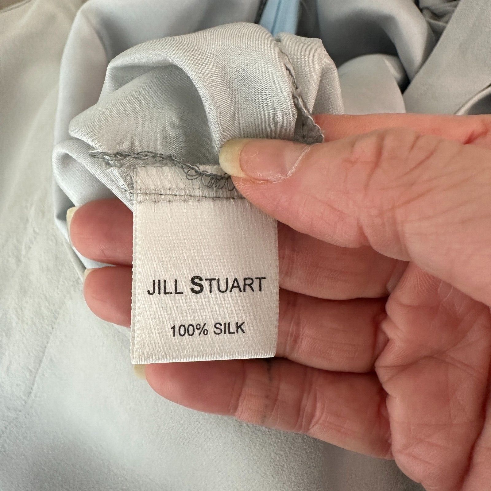 Jil Stuart Jill Stuart Silk Gray Navy Ombre Sleeveless Dress VNeck Zip Size XS / US 0-2 / IT 36-38 - 8 Thumbnail