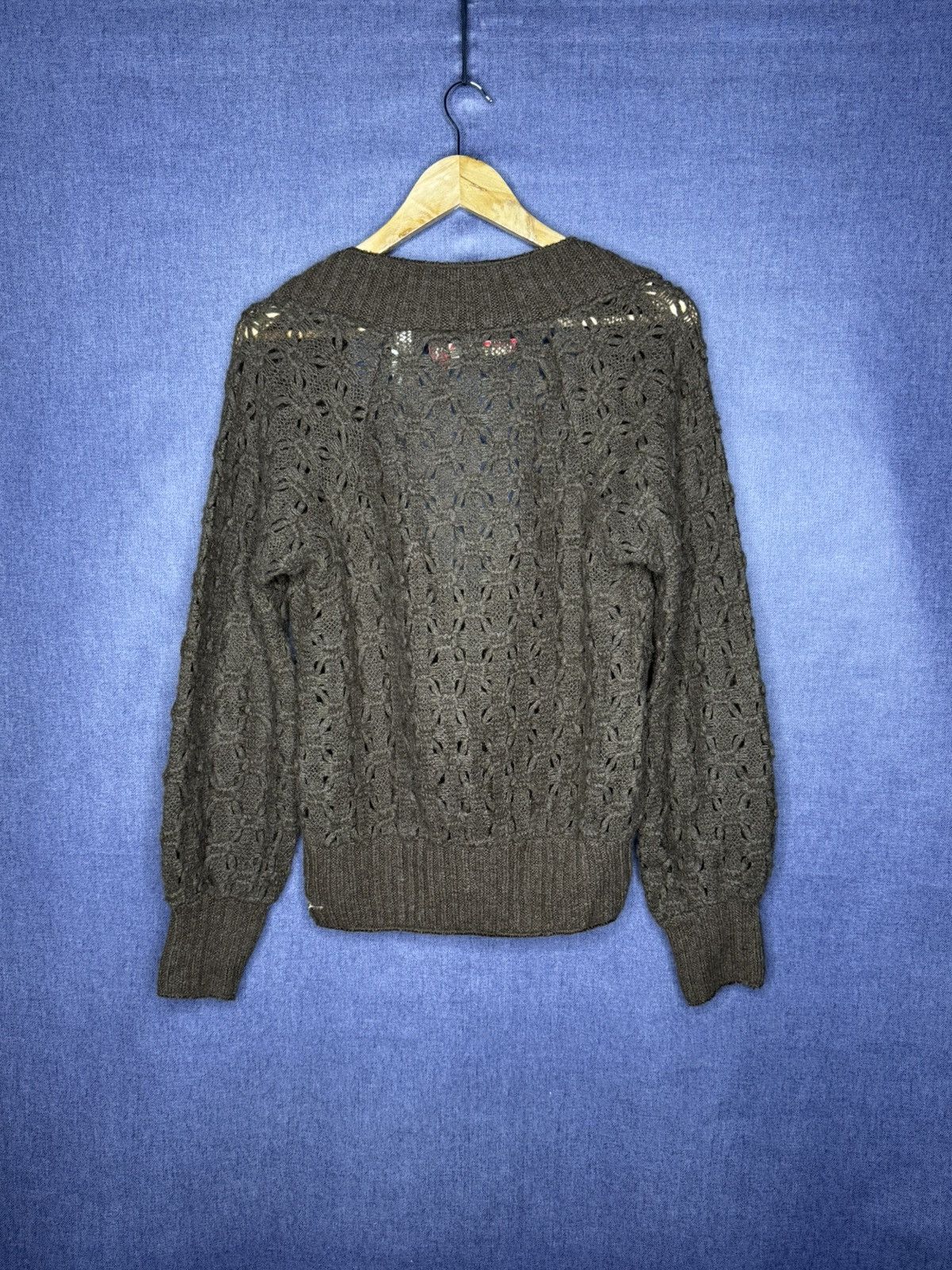 If Six Was Nine Miss Sixty Vintage Knit Sweater V-Neck Y2K Avant Garde Size M / US 6-8 / IT 42-44 - 4 Thumbnail