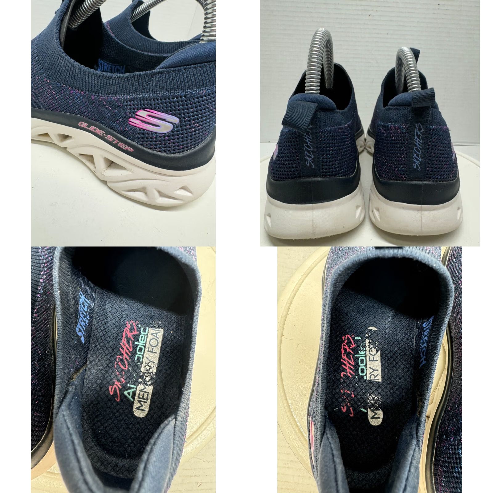 SKECHERS Skechers Glide Step Women 6 36 Air Cooled Memory Foam Rainbow Navy stretch fit Sneakers Shoes Size US 5.5 / IT 35.5 - 8 Thumbnail
