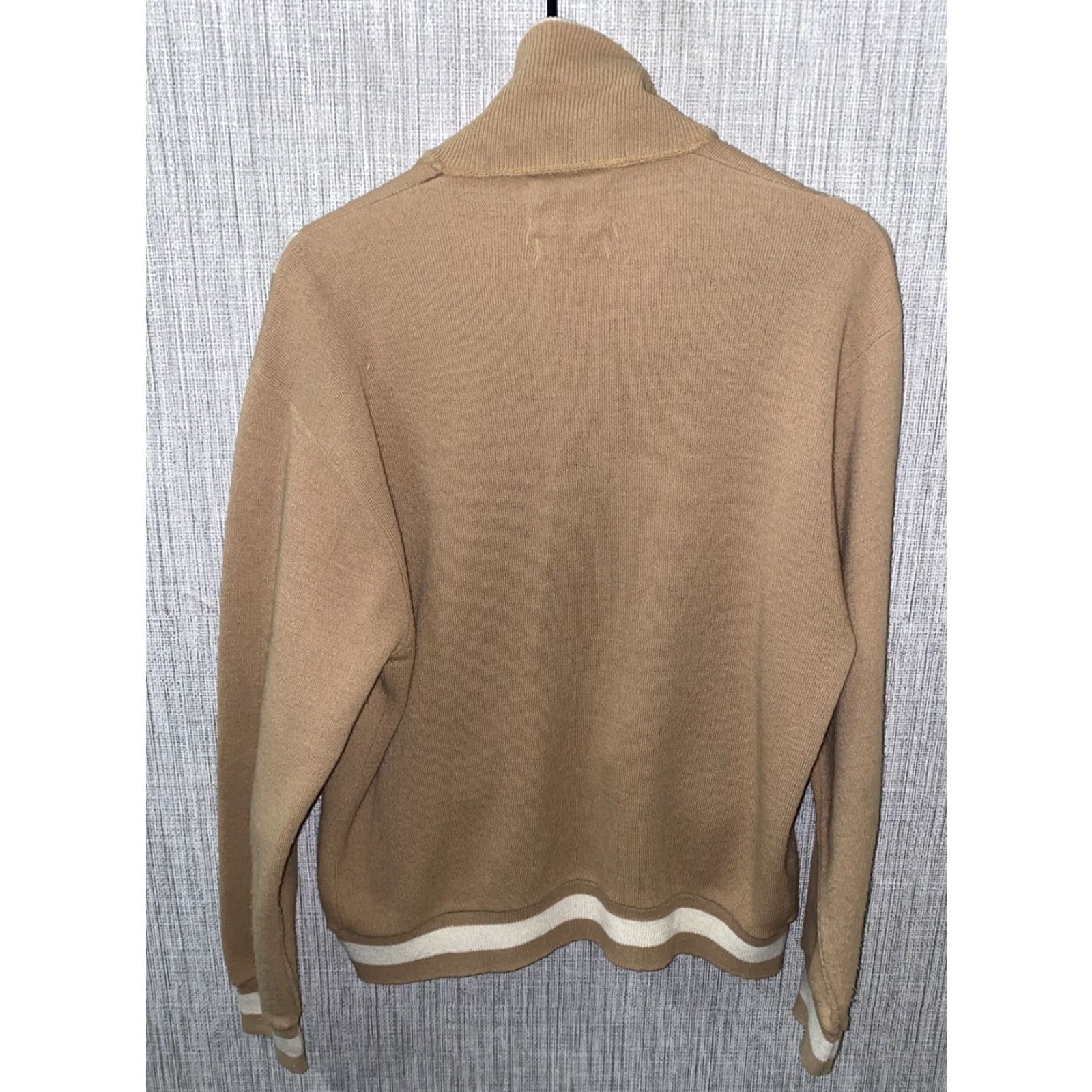 Vintage LORD JAMES Jacket Mens Beige Full Zip XL Acrylic Casual Size US XL / EU 56 / 4 - 5 Thumbnail