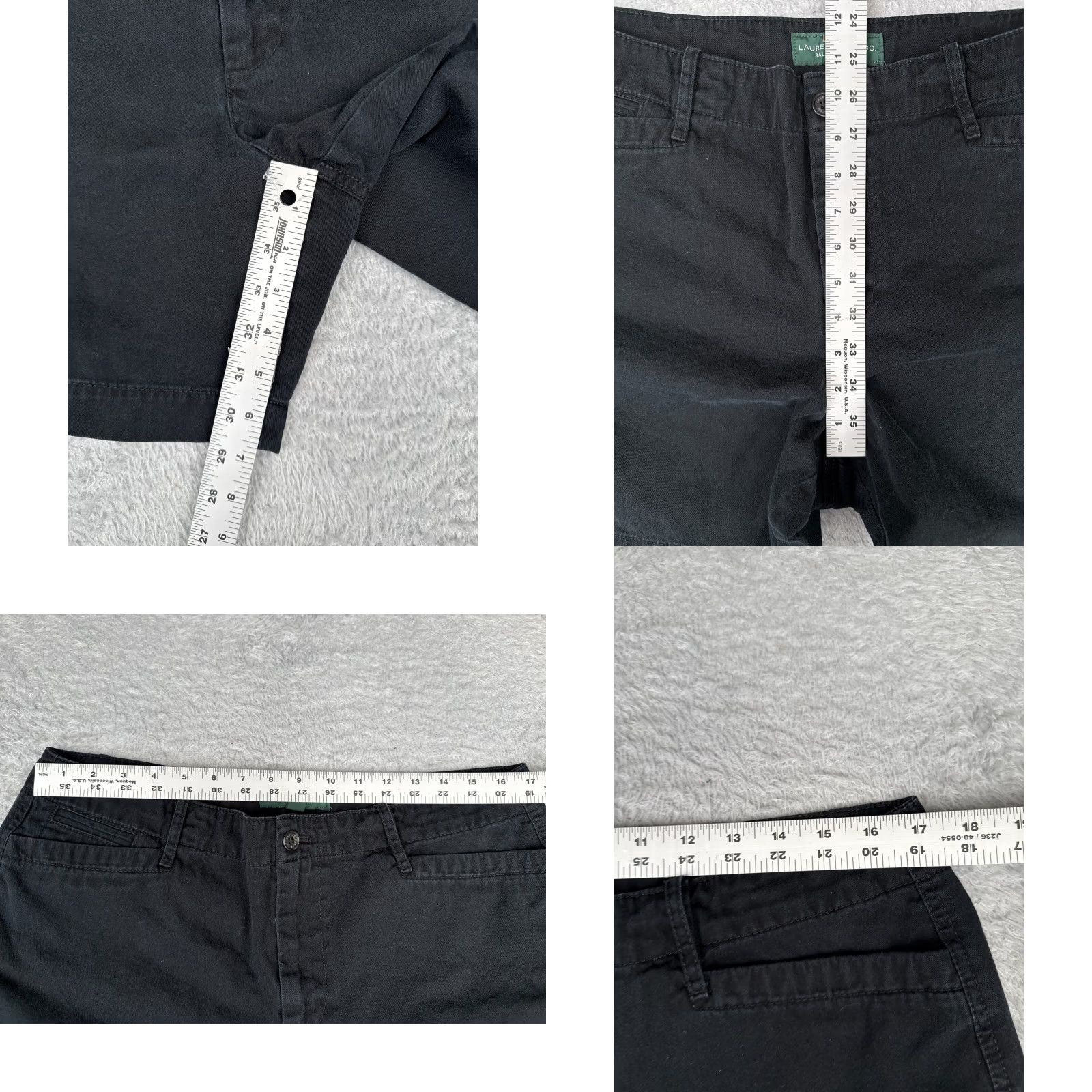 Ralph Lauren Lauren Ralph Lauren Women's Shorts 14P Black Twill Chino Hiking Activewear Size 36" / US 14 / IT 50 - 8 Thumbnail