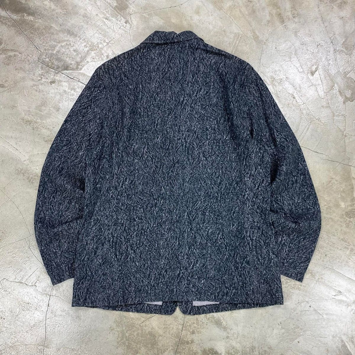 Issey Miyake SS2008 Wrinkle Print Linen Blazer Size 38R - 10 Thumbnail