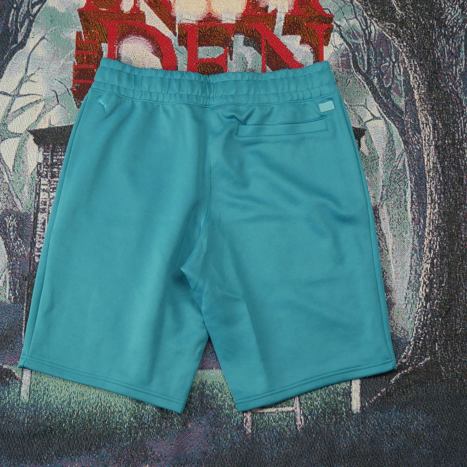 Puma x TMC Hustle Way outlets Nipsey Hussle Bermuda Shorts Teal Blue Size Large