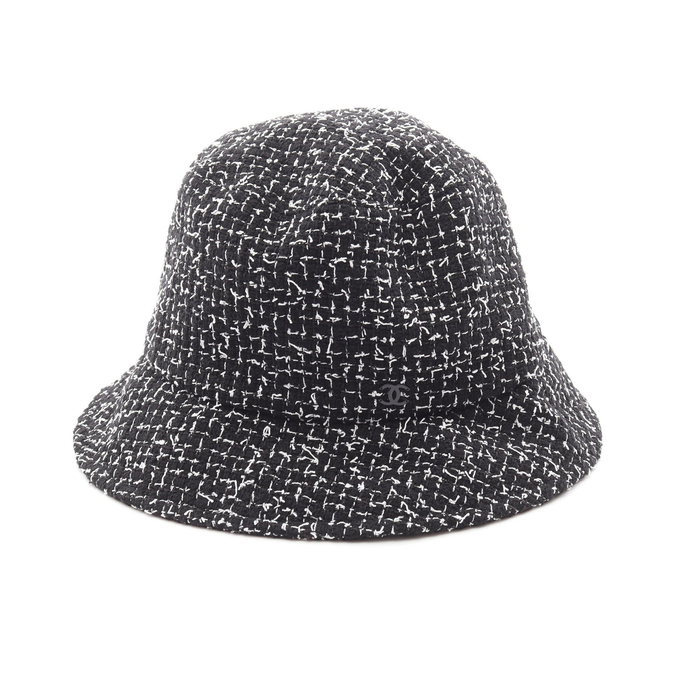 Chanel Chanel Bucket Hat Cotton Black White Size ONE SIZE - 1 Thumbnail