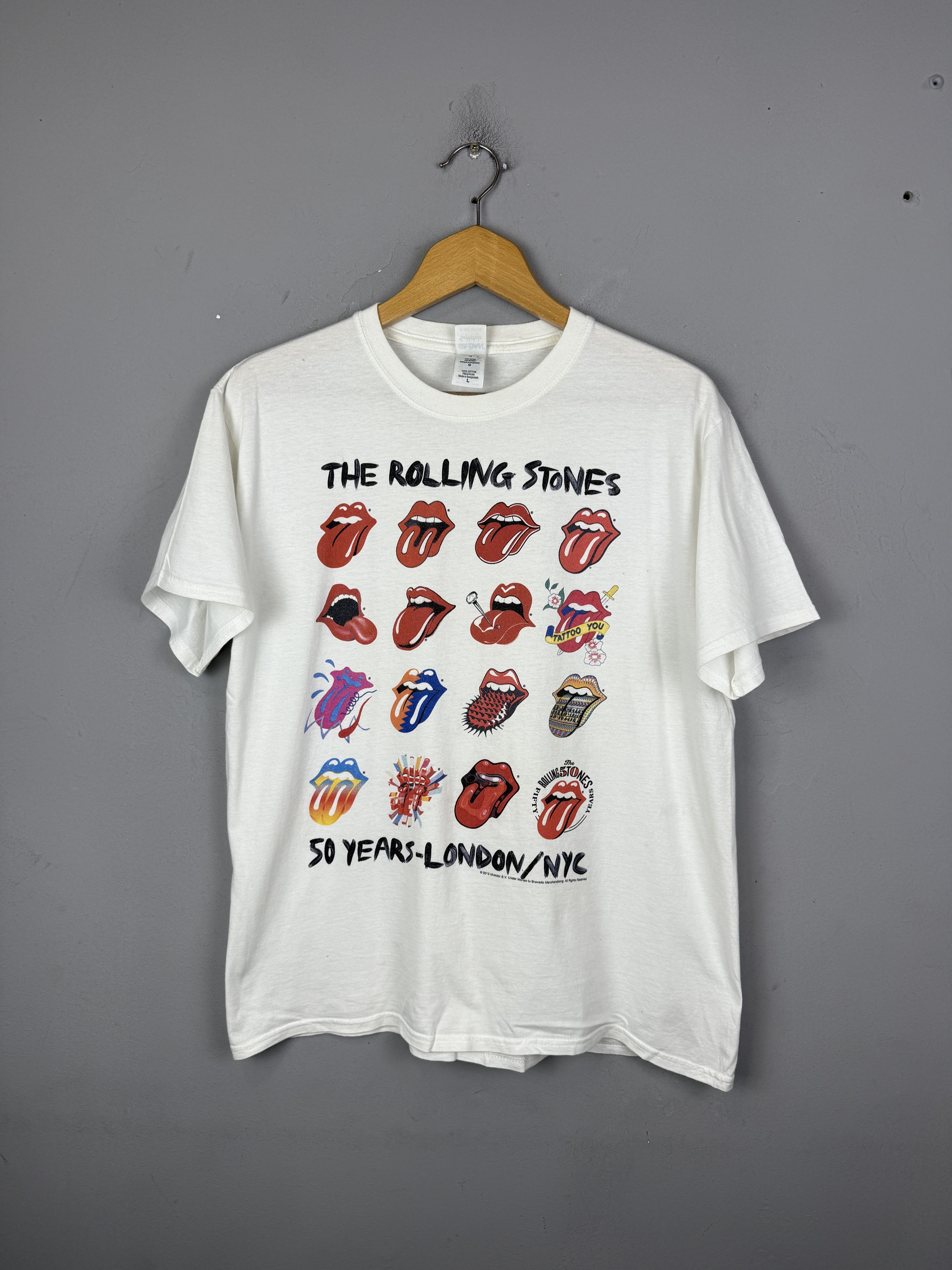 Band Tees × Vintage The Rolling Stones Vintage T Shirt 50 Years Tour London 2013 Size US L / EU 52-54 / 3 - 6 Thumbnail