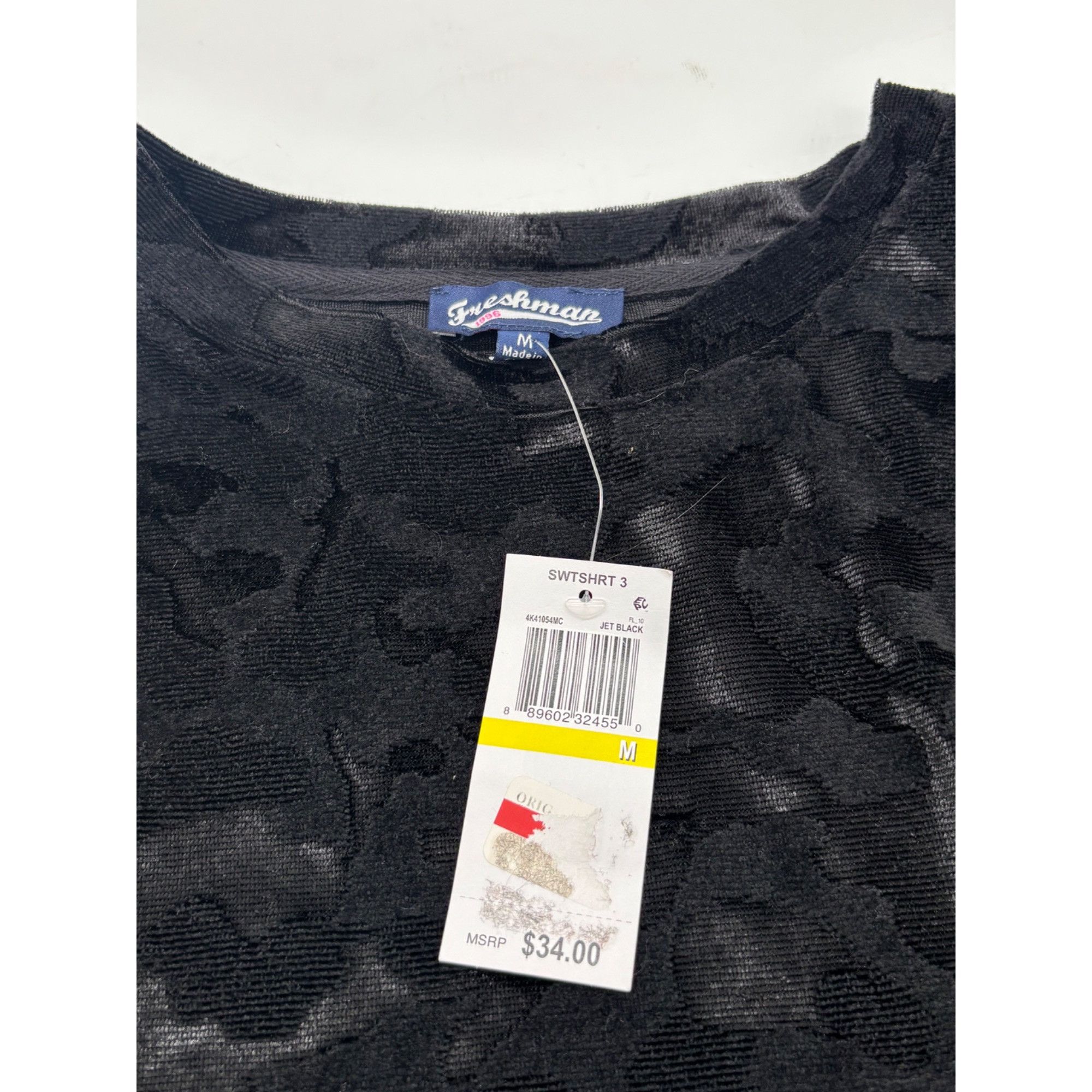 Other Freshman Womens Juniors Burnout Pattern Cropped Pullover Sw Size M / US 6-8 / IT 42-44 - 7 Thumbnail