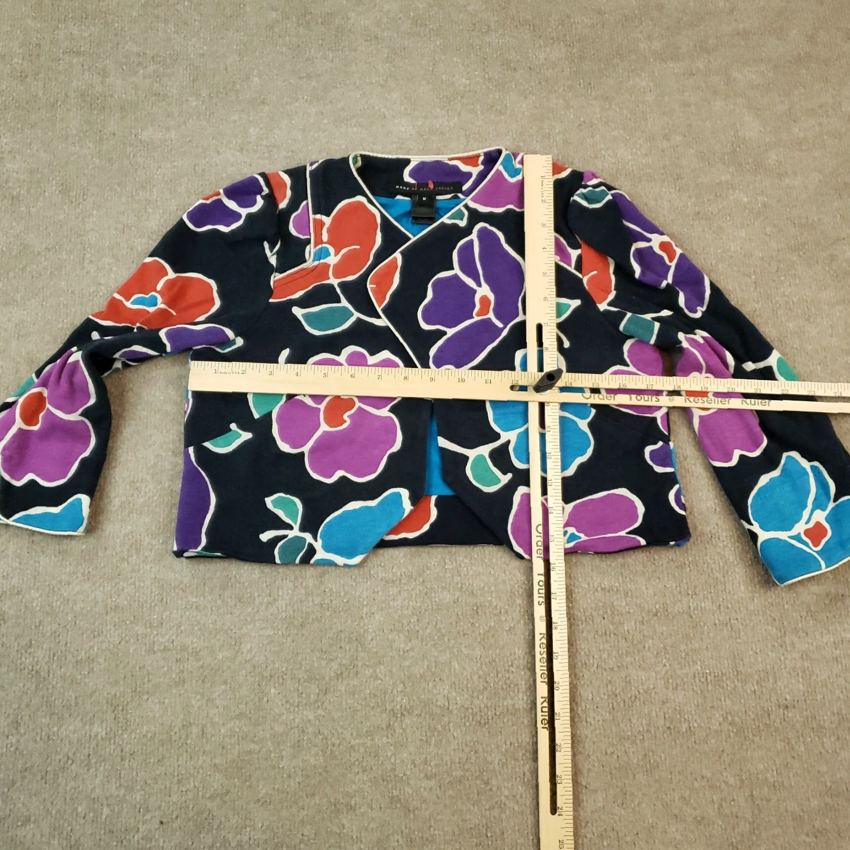Marc by Marc Jacobs VINTAGE Marc by Marc Jacobs Coat Womens M Black Floral Long Sleeve Size M / US 6-8 / IT 42-44 - 2 Thumbnail