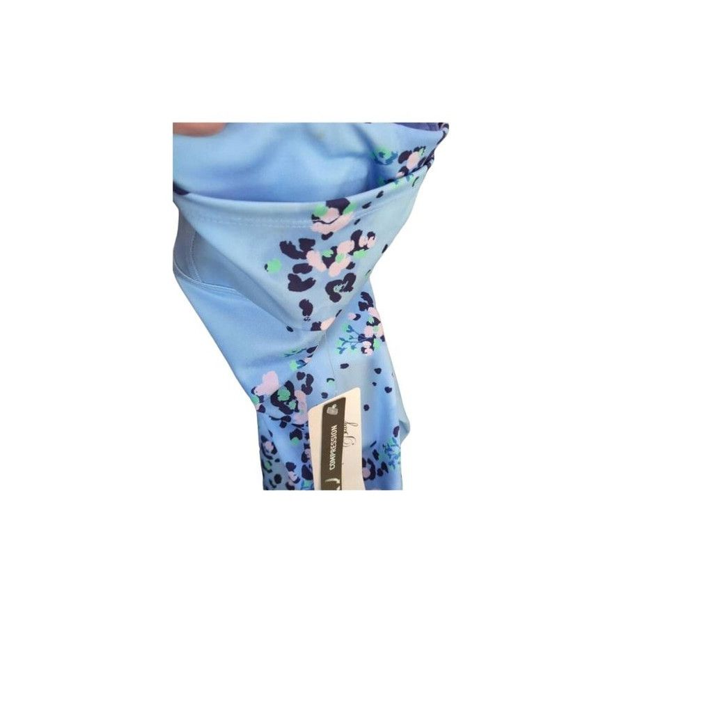 Other Nanette Lepore Athletic Leggings Pastel Blue Floral Size Me Size 28" / US 6 / IT 42 - 3 Thumbnail
