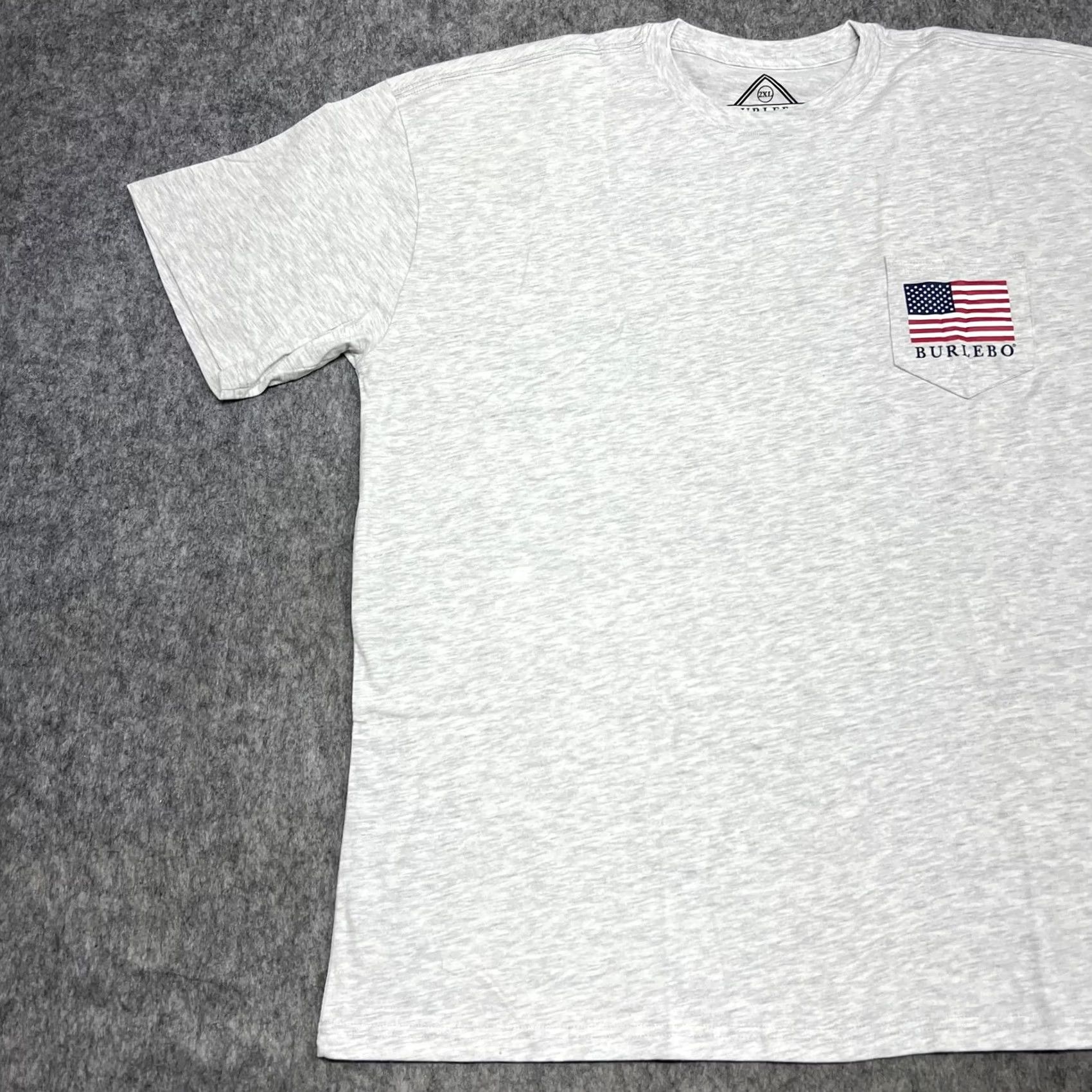 Vintage Burlebo Shirt Mens 2XL Gray Party Like W Reagan JFK Flag Pocket Tee USA Casual Size US XXL / EU 58 / 5 - 7 Thumbnail