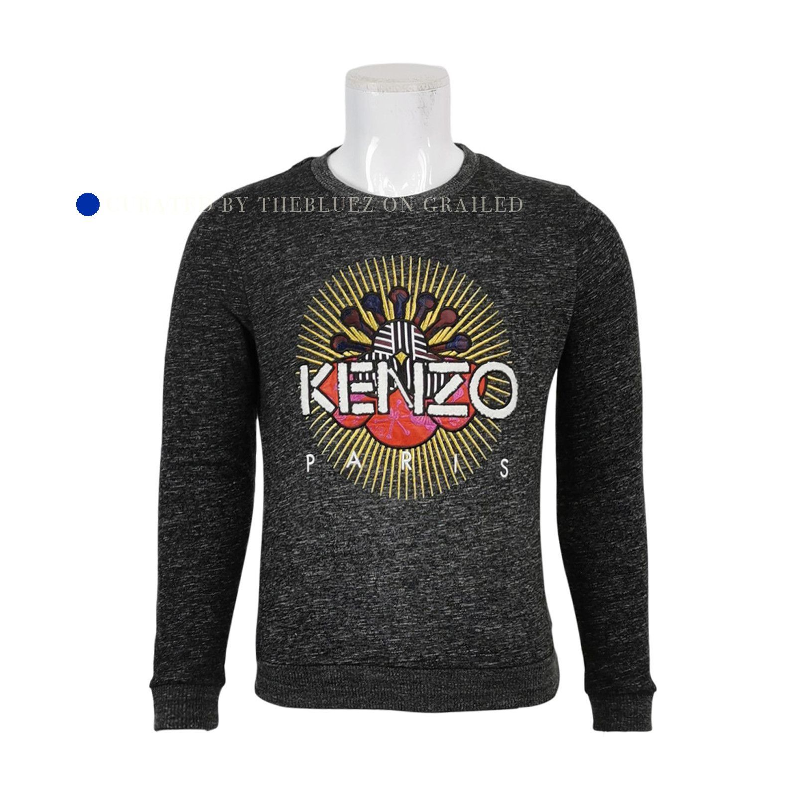 Kenzo Embroidered Black Sweatshirt in Size M Size US M / EU 48-50 / 2 - 1 Thumbnail