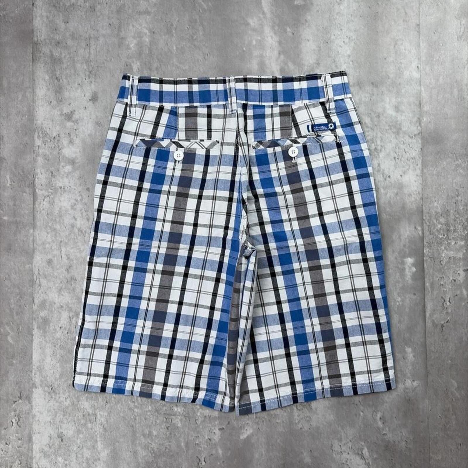 Southpole Y2K Blue Southpole Grunge Plaid Baggy Skater Shorts Size 27" / US 4 / IT 40 - 1 Thumbnail