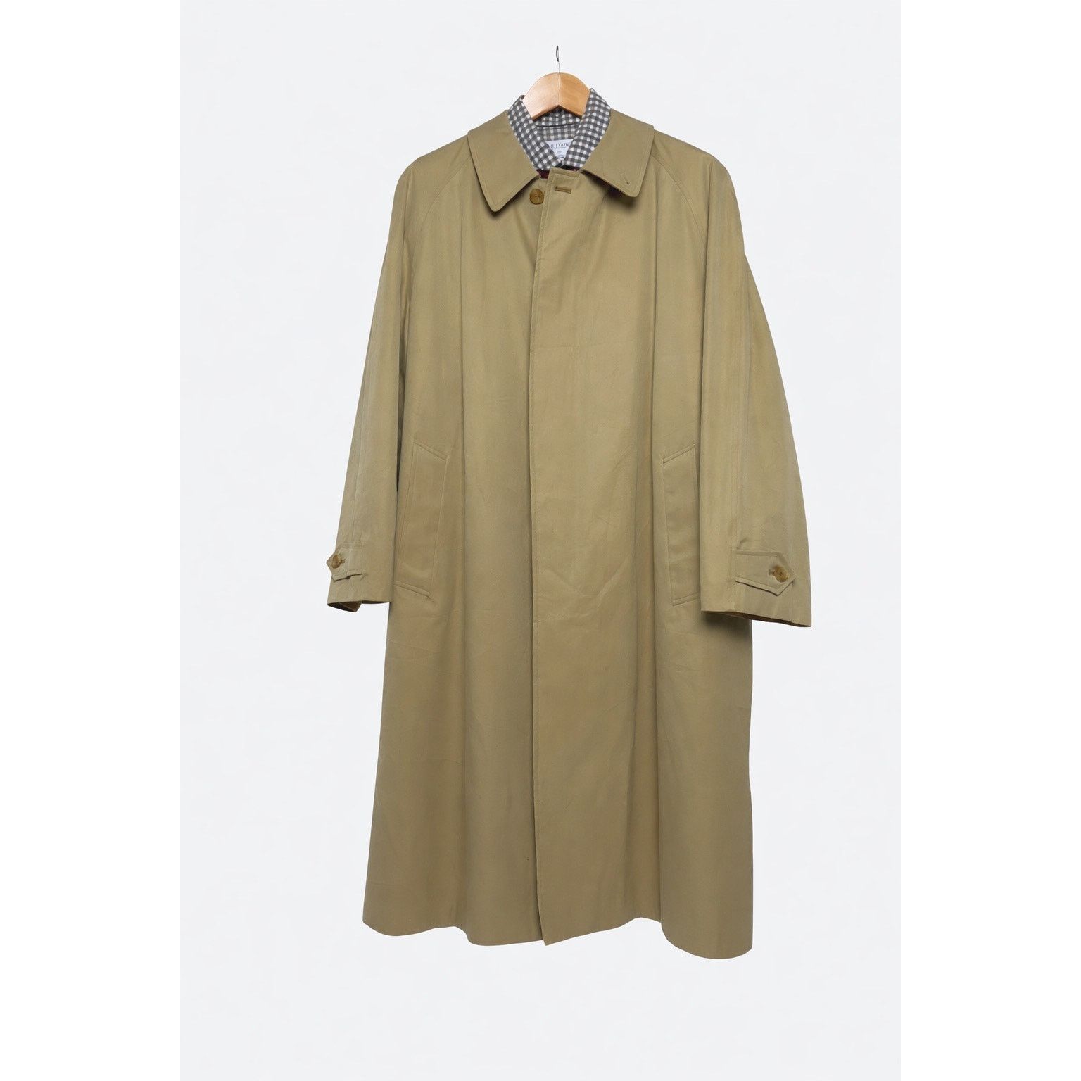 DAKS Daks Classic Khaki Brown Mac Coat, Men's Size US 44, EU 54 Size US XL / EU 56 / 4 - 2 Thumbnail