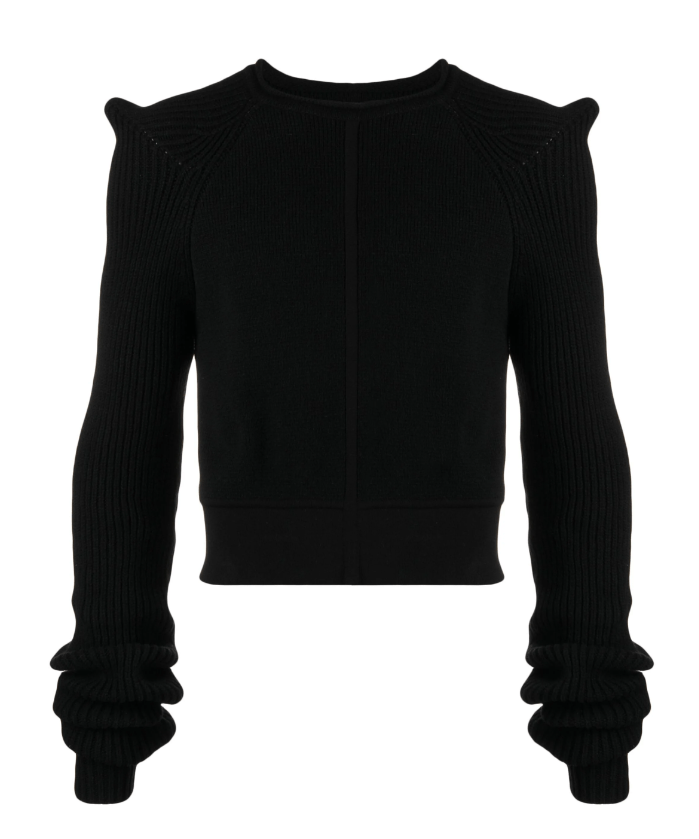 Rick Owens BNWT AW23 RICK OWENS "LUXOR" TEC PULL CROPPED SWEATER L Size US L / EU 52-54 / 3 - 10 Thumbnail