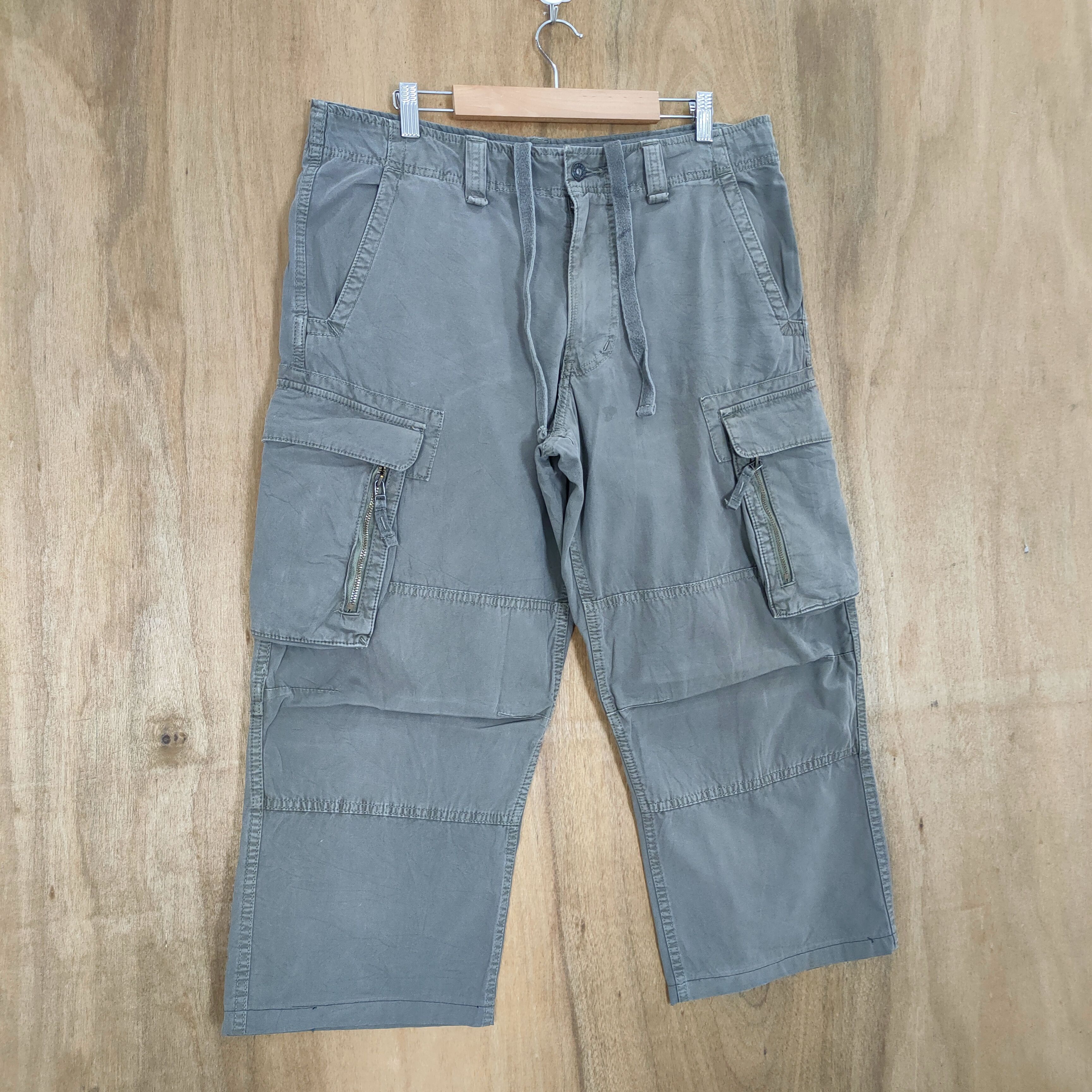 Japanese Brand × StraightFaded VINTAGE JAPANESE FADED CARGO PANTS Size US 36 / EU 52 - 5 Thumbnail