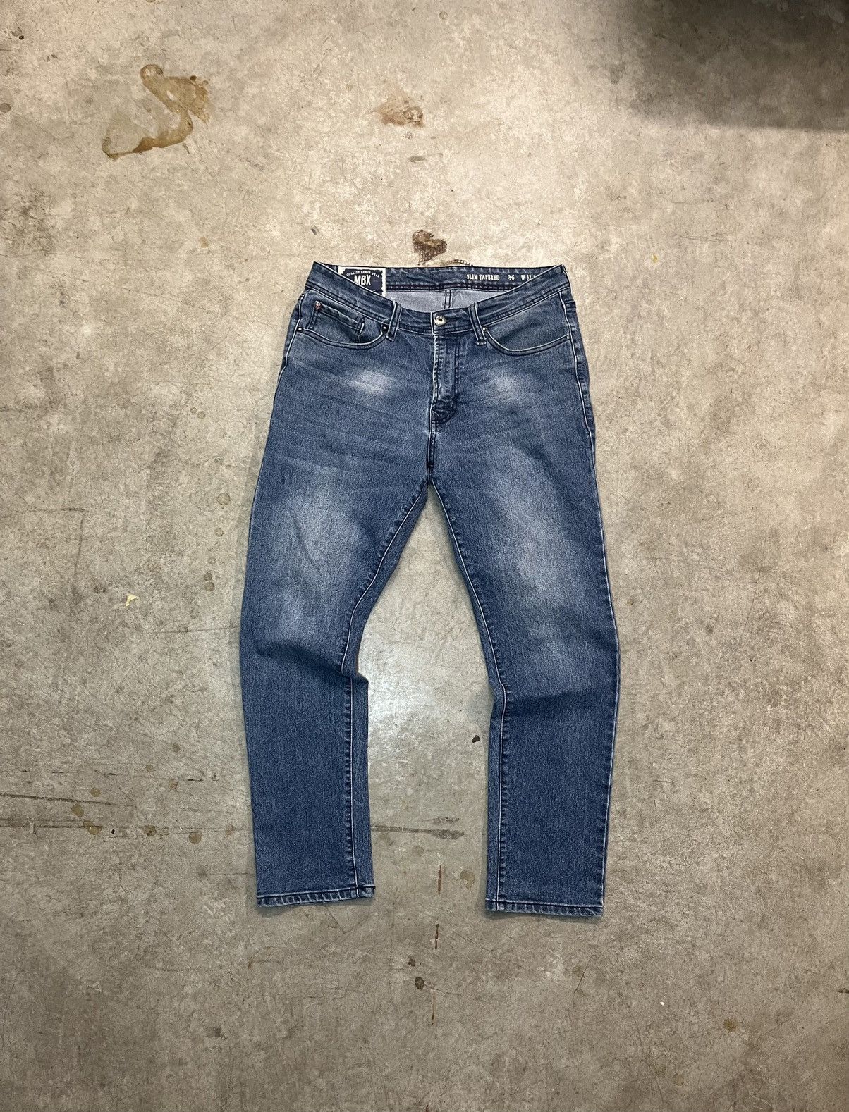 MBX MBX Jeans Mens Slim Tapered Denim Pants Bottoms Wash Casual Size US 32 / EU 48 - 1 Thumbnail