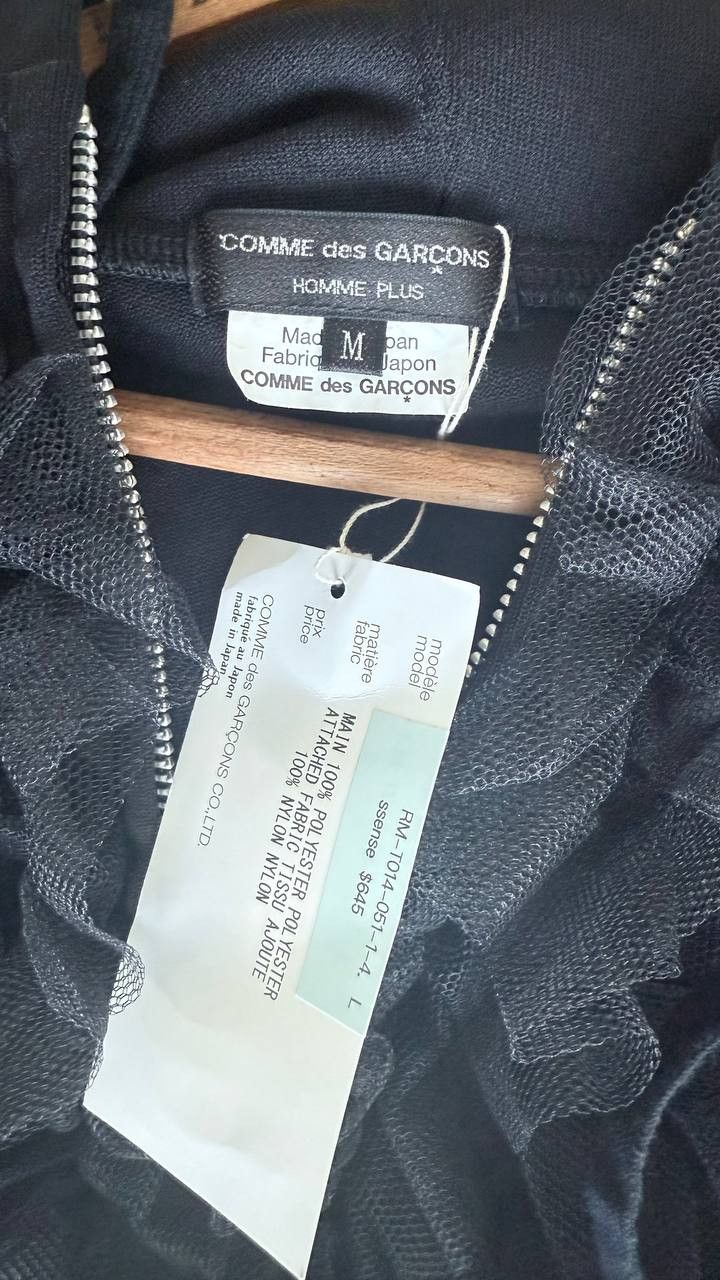 Comme des Garcons Homme Plus CDG Homme Plus Rare Ruched Zip Hoodie Brand New M Size 40R - 7 Thumbnail