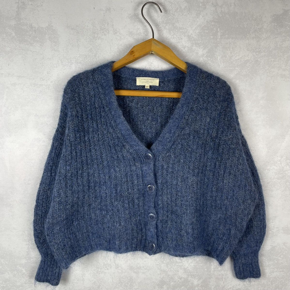 Sezane Sezane Kid Mohair Merino Wool Achille Cardigan Sweater Size XS / US 0-2 / IT 36-38 - 1 Thumbnail