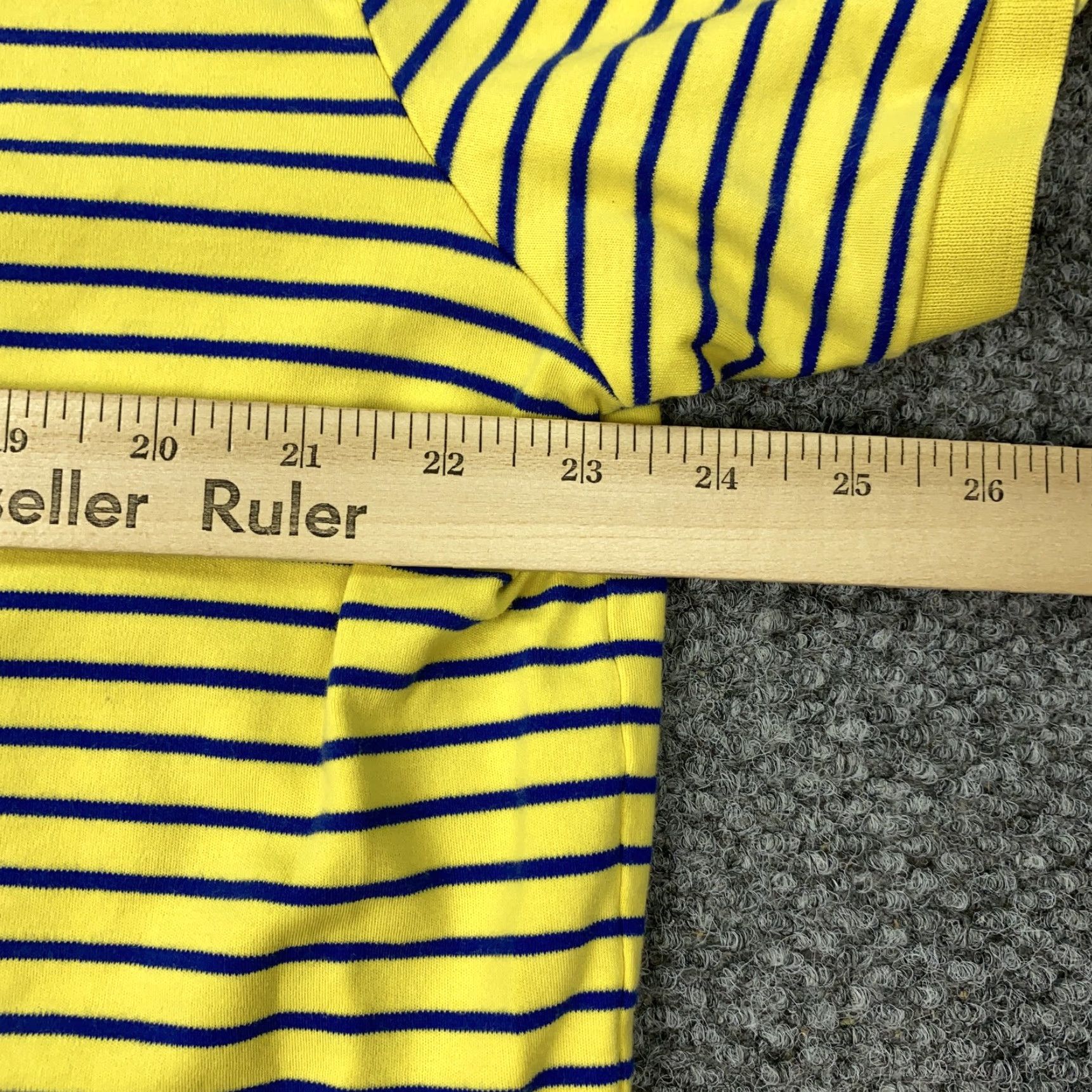 Polo Ralph Lauren Polo Ralph Lauren Yellow Blue Striped Polo Shirt Men's XL Pima Soft Touch Classic Size US XL / EU 56 / 4 - 7 Thumbnail