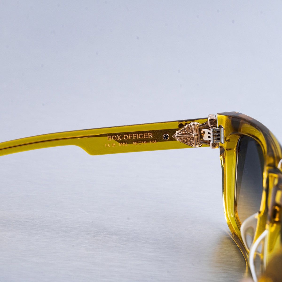 Chrome Hearts CHROME HEARTS BOX-OFFICER MALT SUNGLASSES Size ONE SIZE - 6 Thumbnail