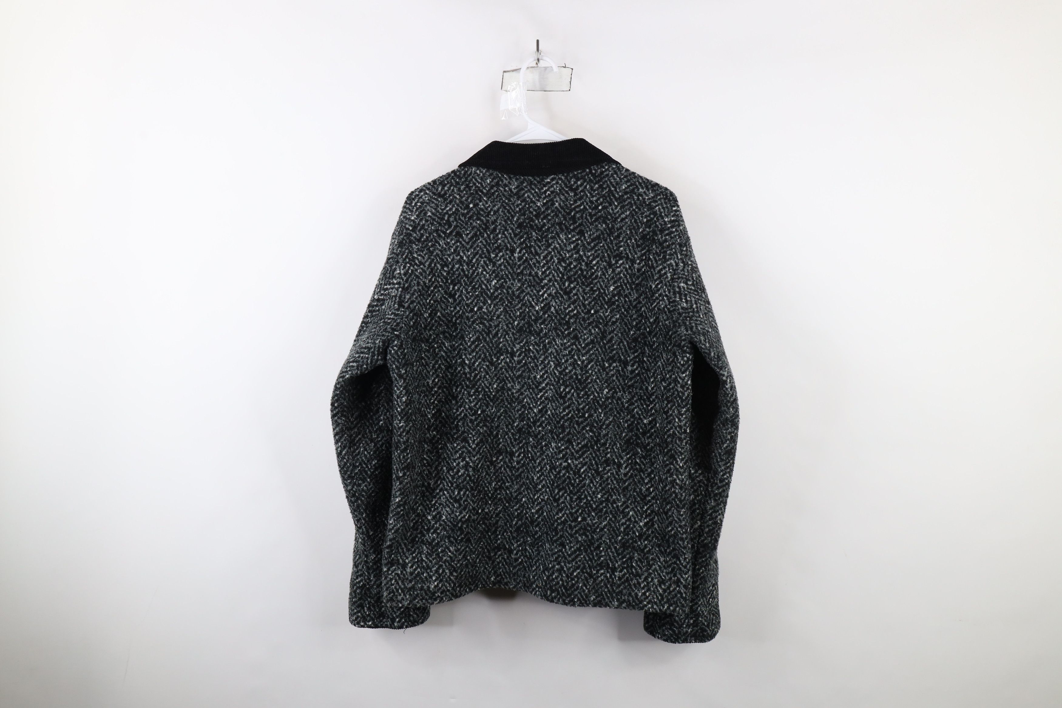 Vintage Vintage 90s Streetwear Collar Herringbone Button Jacket Size M / US 6-8 / IT 42-44 - 9 Thumbnail