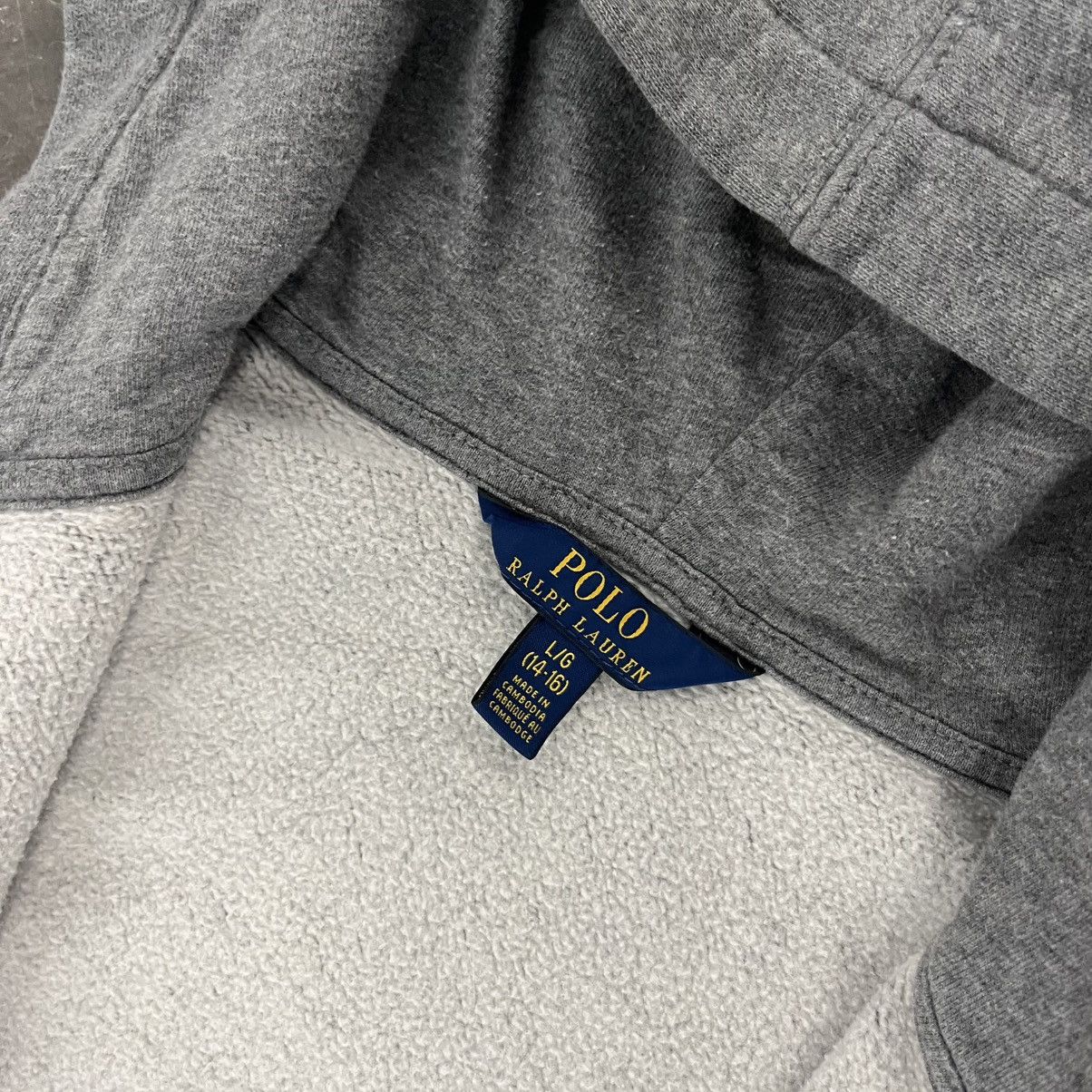 Polo Ralph Lauren × RRL Ralph Lauren × Vintage Polo Ralph Lauren Gray Zip up heavy weight grey Boys Large Size M / US 6-8 / IT 42-44 - 3 Thumbnail