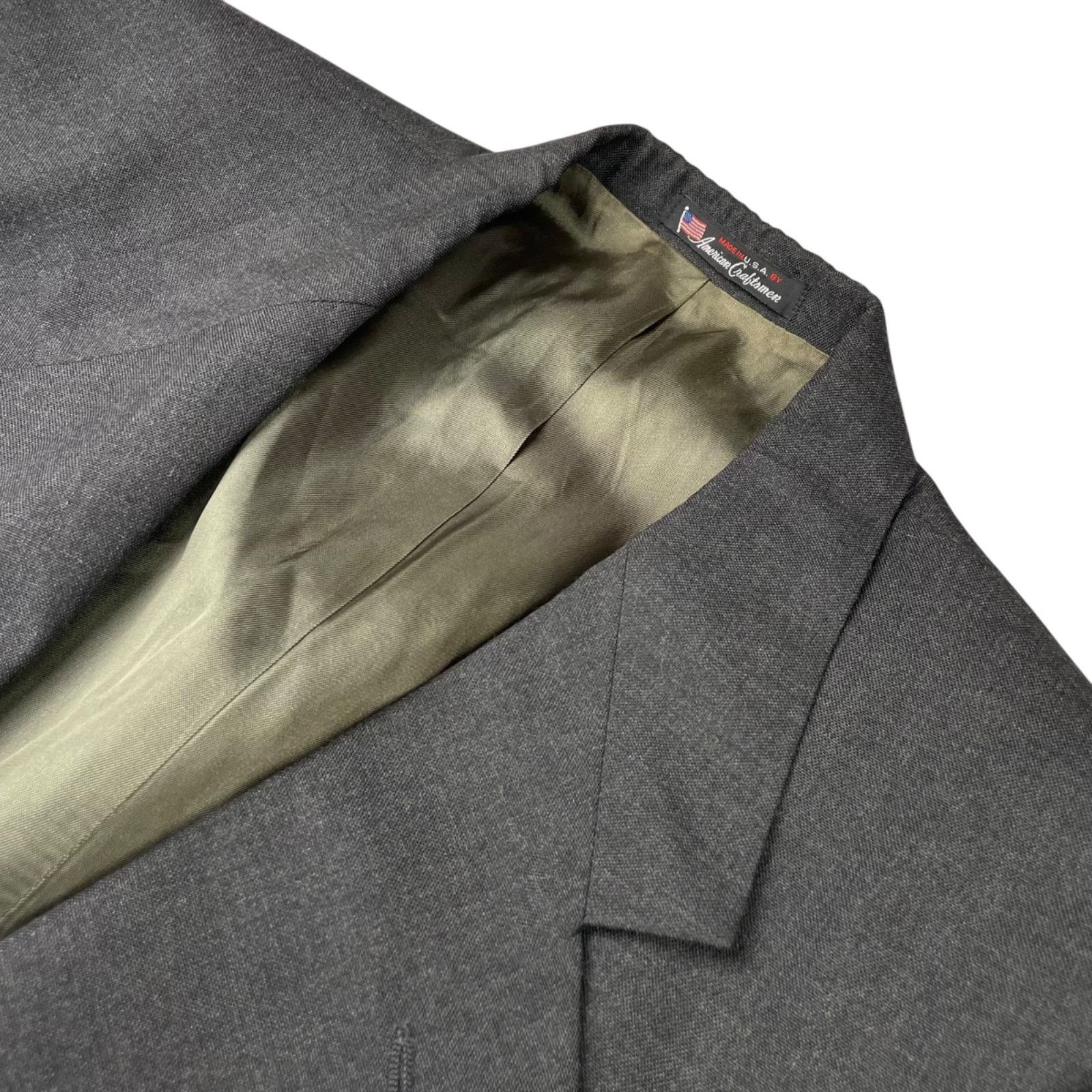 Stafford VTG Stafford Men’s 100% Wool 2-Button Blazer Jacket Gray • U Size 42R - 1 Thumbnail