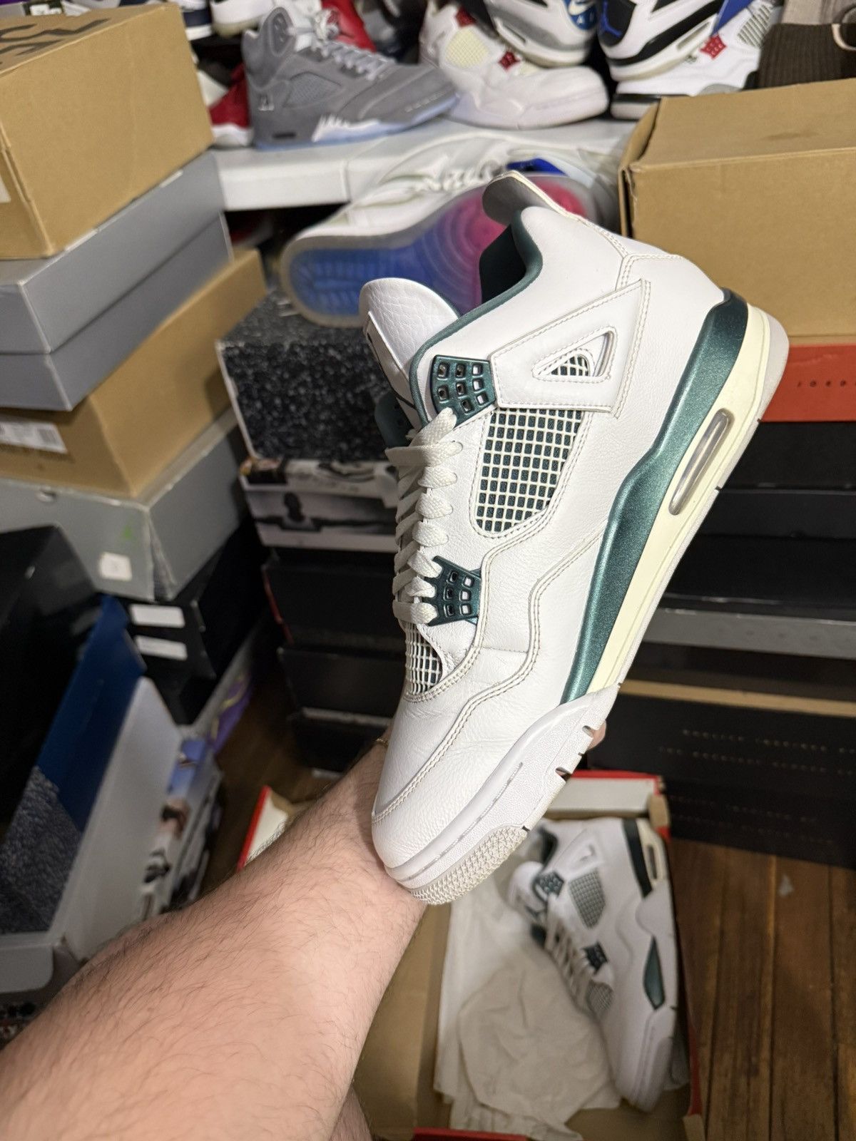 Jordan Brand Jordan retro 4 oxidized green sz 11 Size US 11 / EU 44 - 3 Thumbnail