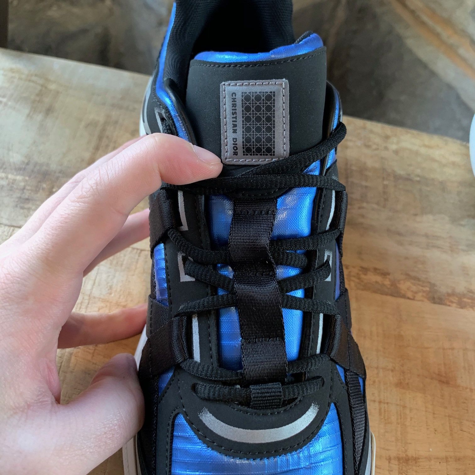 Club Sorayama × Dior Christian Dior X Sorayama B24 Runtek Blue Sneakers Size US 8 / EU 41 - 12 Thumbnail