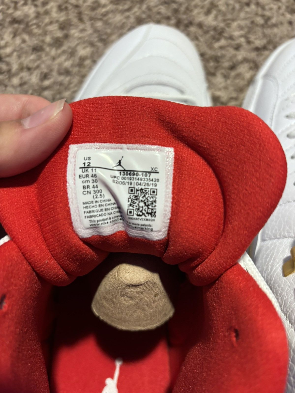 Jordan Brand × Nike Jordan 12 retro FIBA Size US 12 / EU 45 - 6 Thumbnail
