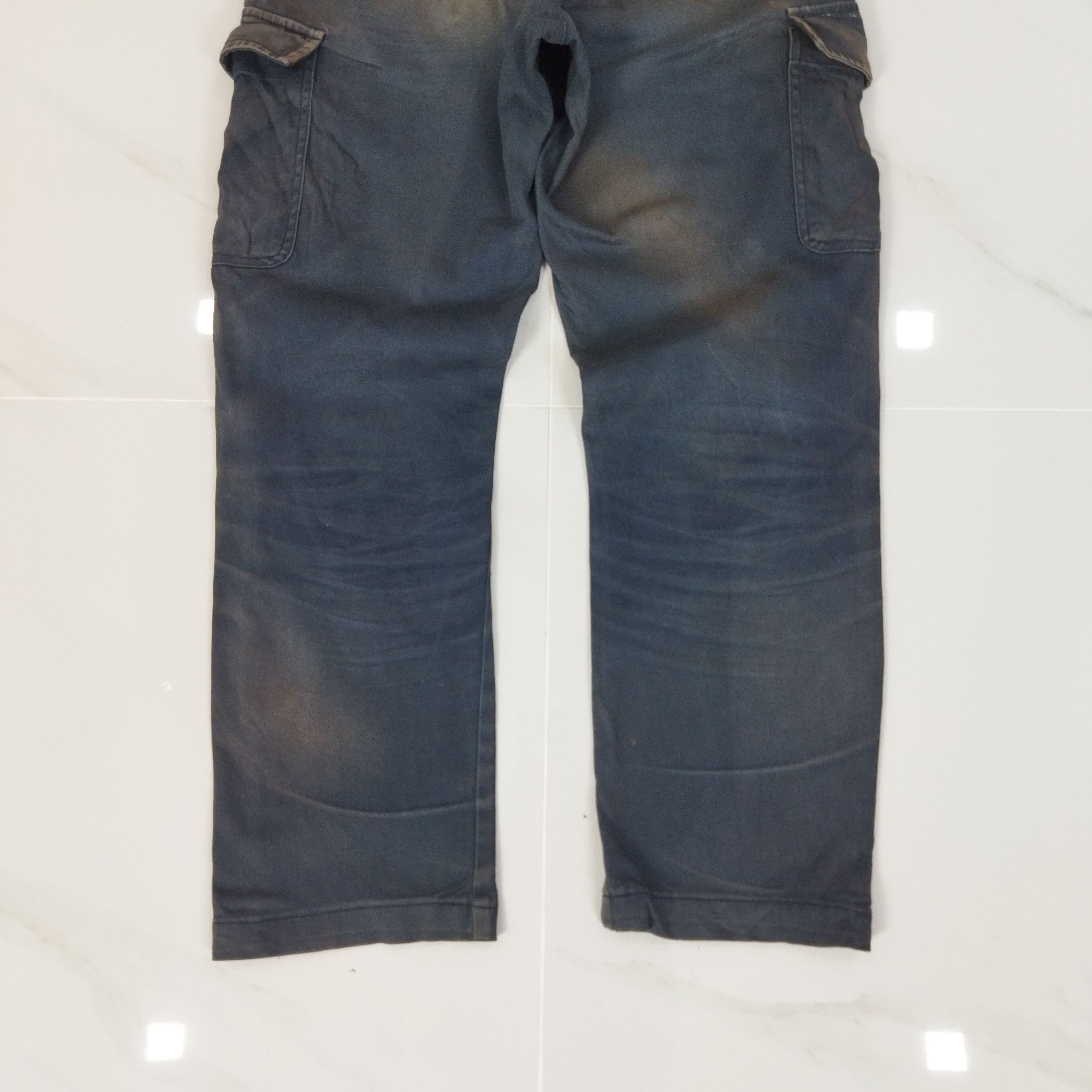 Japanese Brand VINTAGE JAPANESE BRAND FADED DARK BLUE CARGO PANTS Size US 29 - 10 Thumbnail