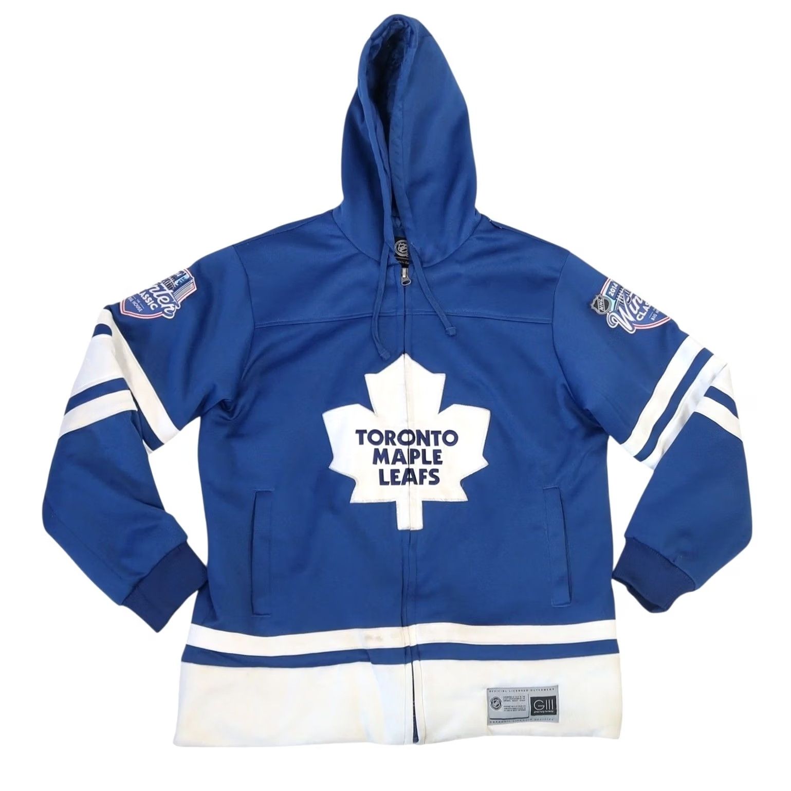 Vintage Toronto Maple Leafs Blue Zip-Up Jacket G-III Sports NHL Team Mens M Size US M / EU 48-50 / 2 - 2 Thumbnail