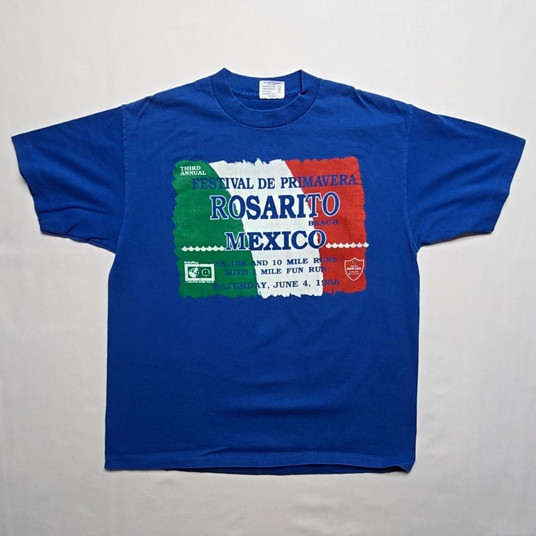 TEE JAYS Vintage Rosarito Mexico Festival 5k 10k Run Blue L T-Shirt Size US L / EU 52-54 / 3 - 1 Thumbnail