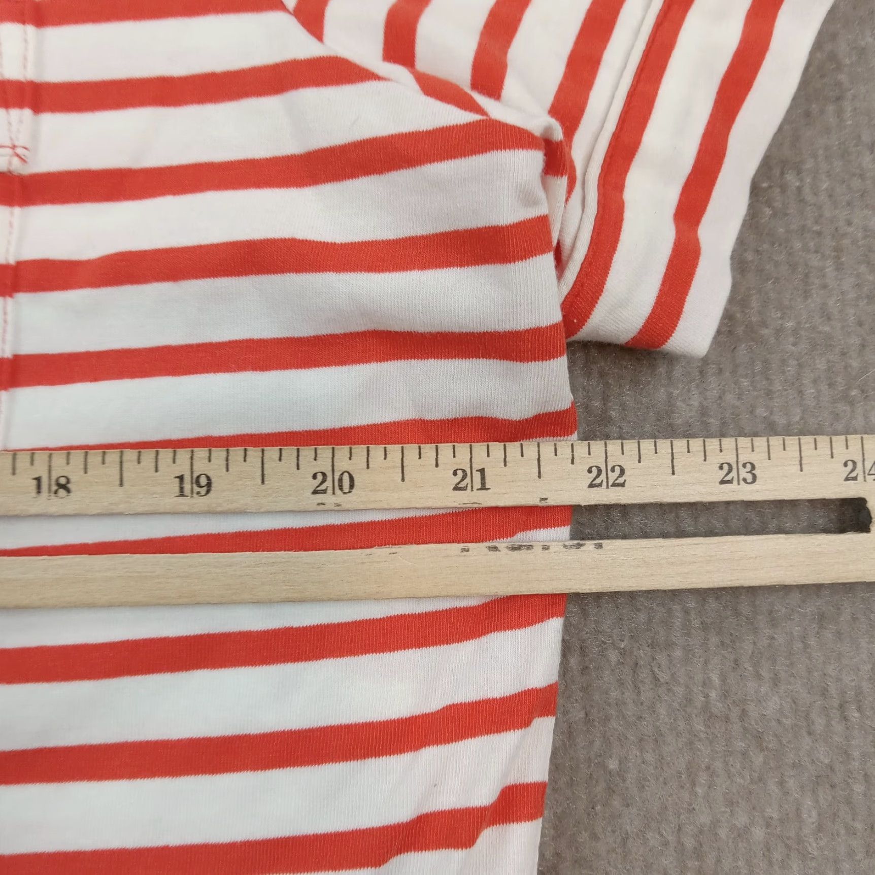 J.Crew J. Crew Women's Red White Striped Short Sleeve Button Up Pajama Top Large Size ONE SIZE - 4 Thumbnail