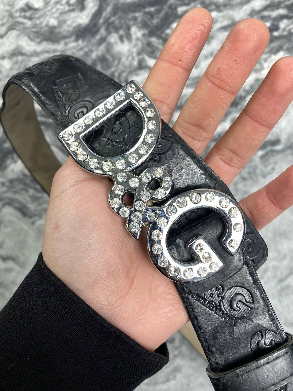 Dolce & Gabbana Vintage Dolce Gabbana Leather Belt Monogram Big Logo Size ONE SIZE - 8 Thumbnail