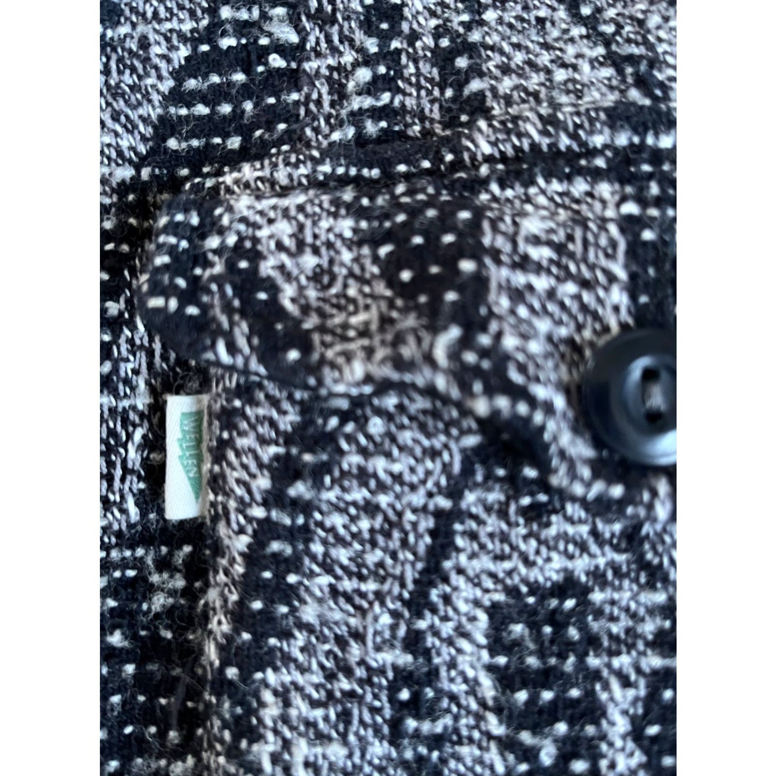 Vintage Wellen Men's Jacquard Overshirt Jacket 100% Organic Cotton Sz M Black Diamond Vintage Mens Jacket Overshirt Pockets Modern Casual Size US M / EU 48-50 / 2 - 7 Thumbnail