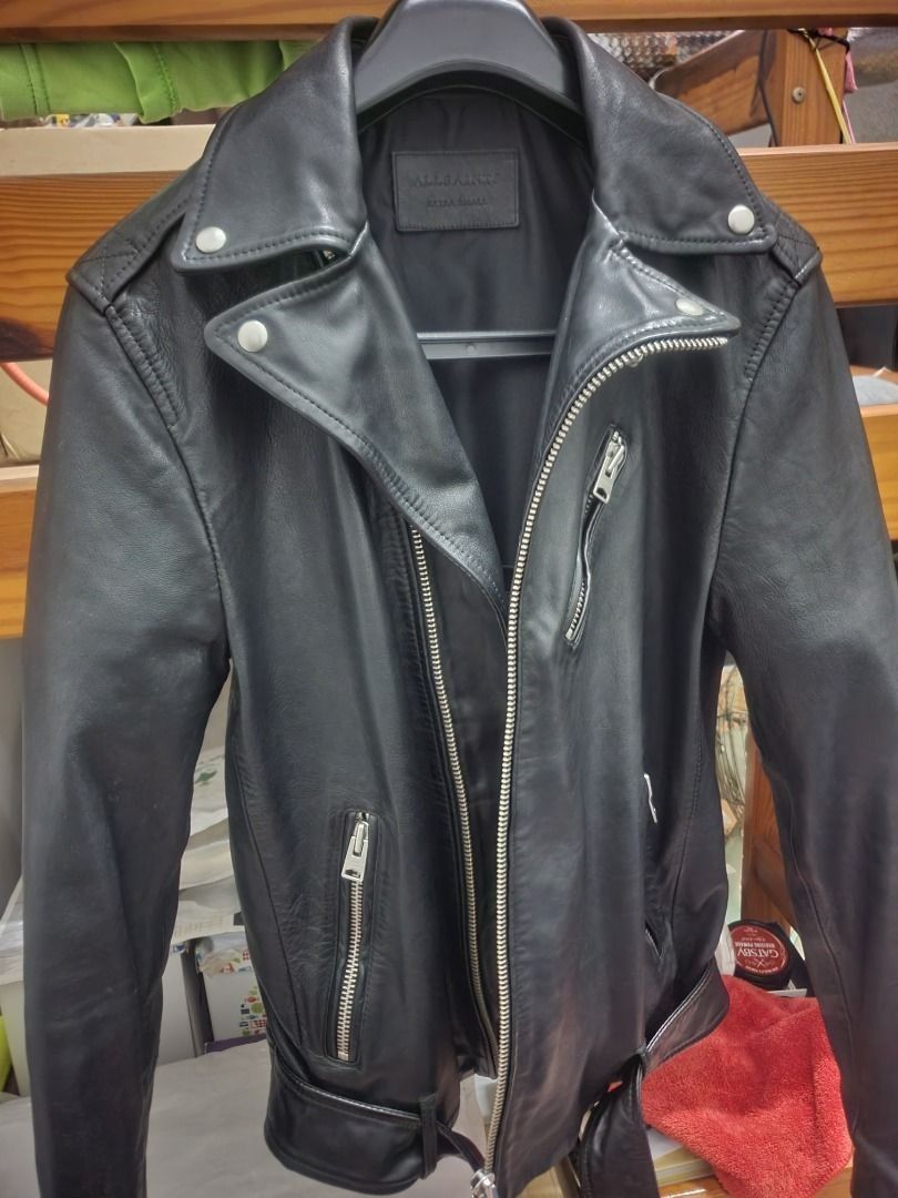 Allsaints AllSaints black leather biker jacket Size US XS / EU 42 / 0 - 2 Thumbnail
